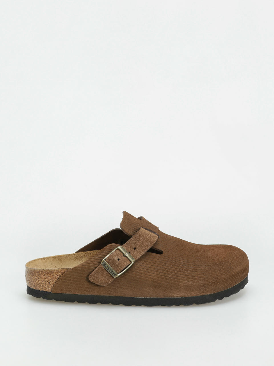 Klapki Birkenstock Boston Suede Embossed Narrow Wmn (corduroy dark tea)