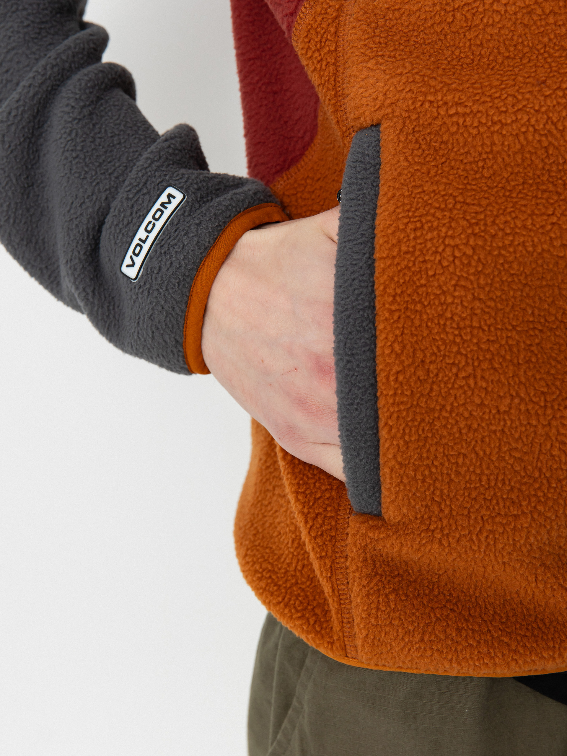 Męska Bluza aktywna Volcom Fleecer Full Zip (charcoal)