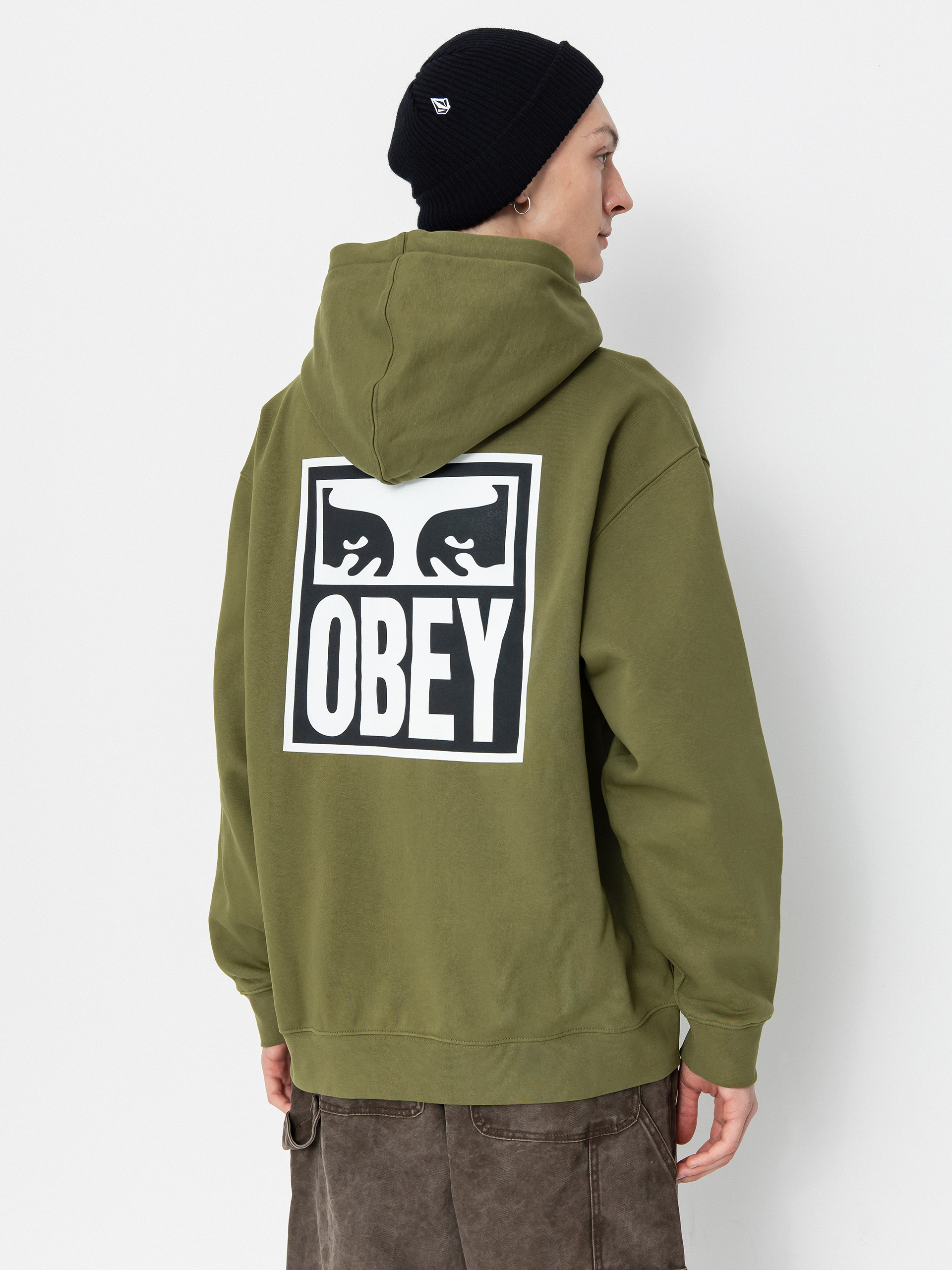 Bluza z kapturem OBEY Eyes Icon HD (moss green)