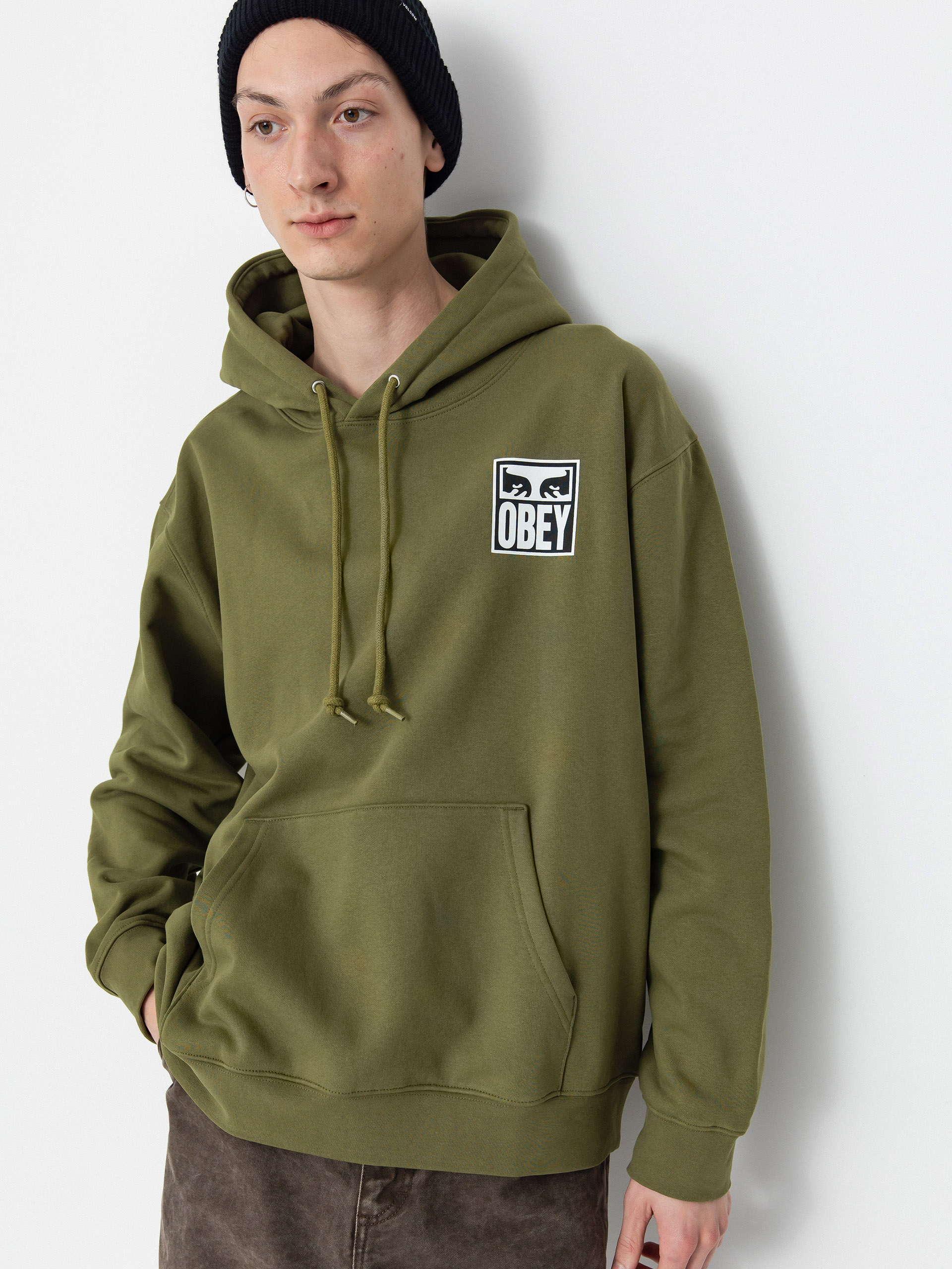 Bluza z kapturem OBEY Eyes Icon HD (moss green)
