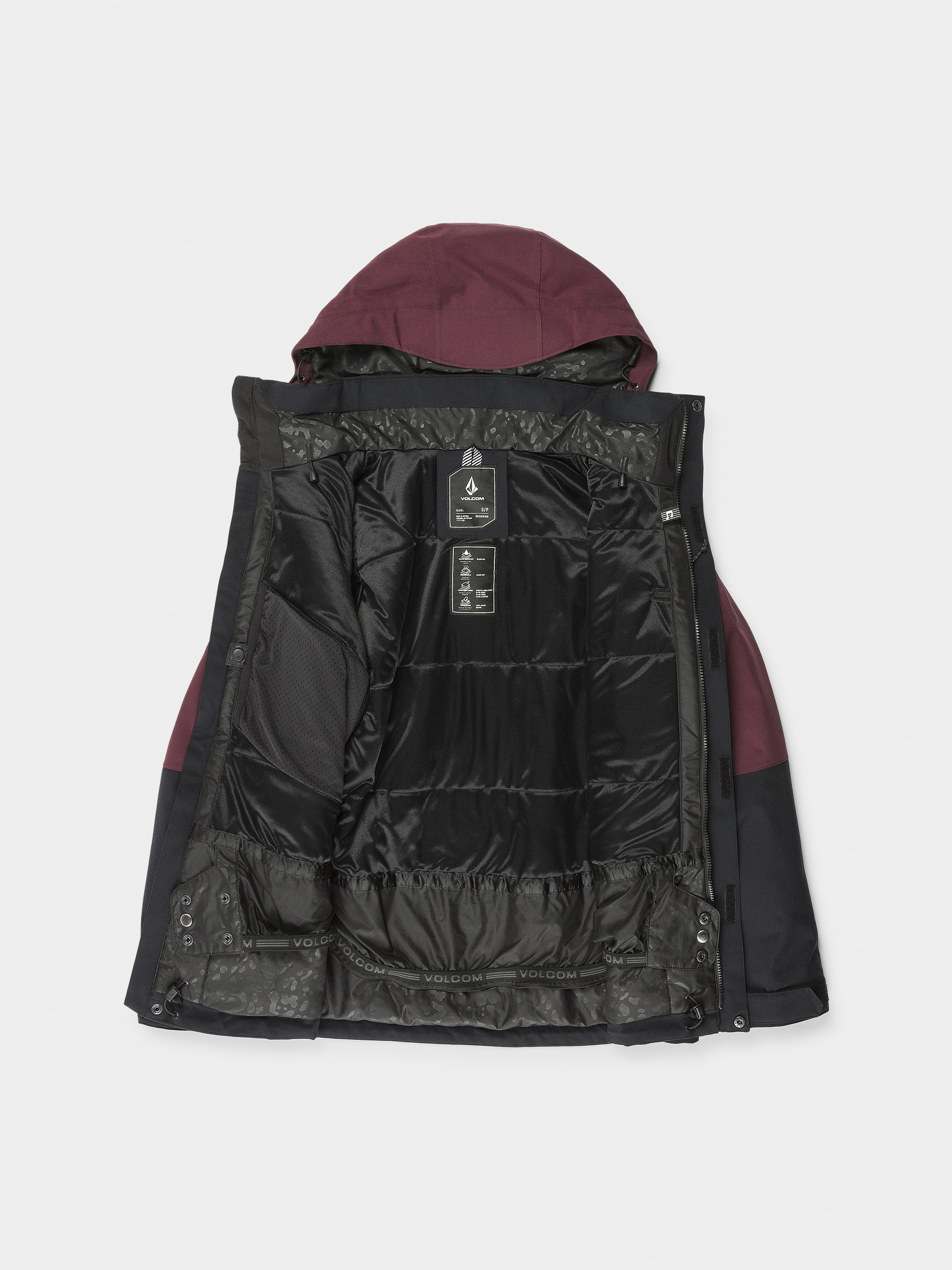 Damska Kurtka snowboardowa Volcom Shelter 3D Stretch (burgundy)
