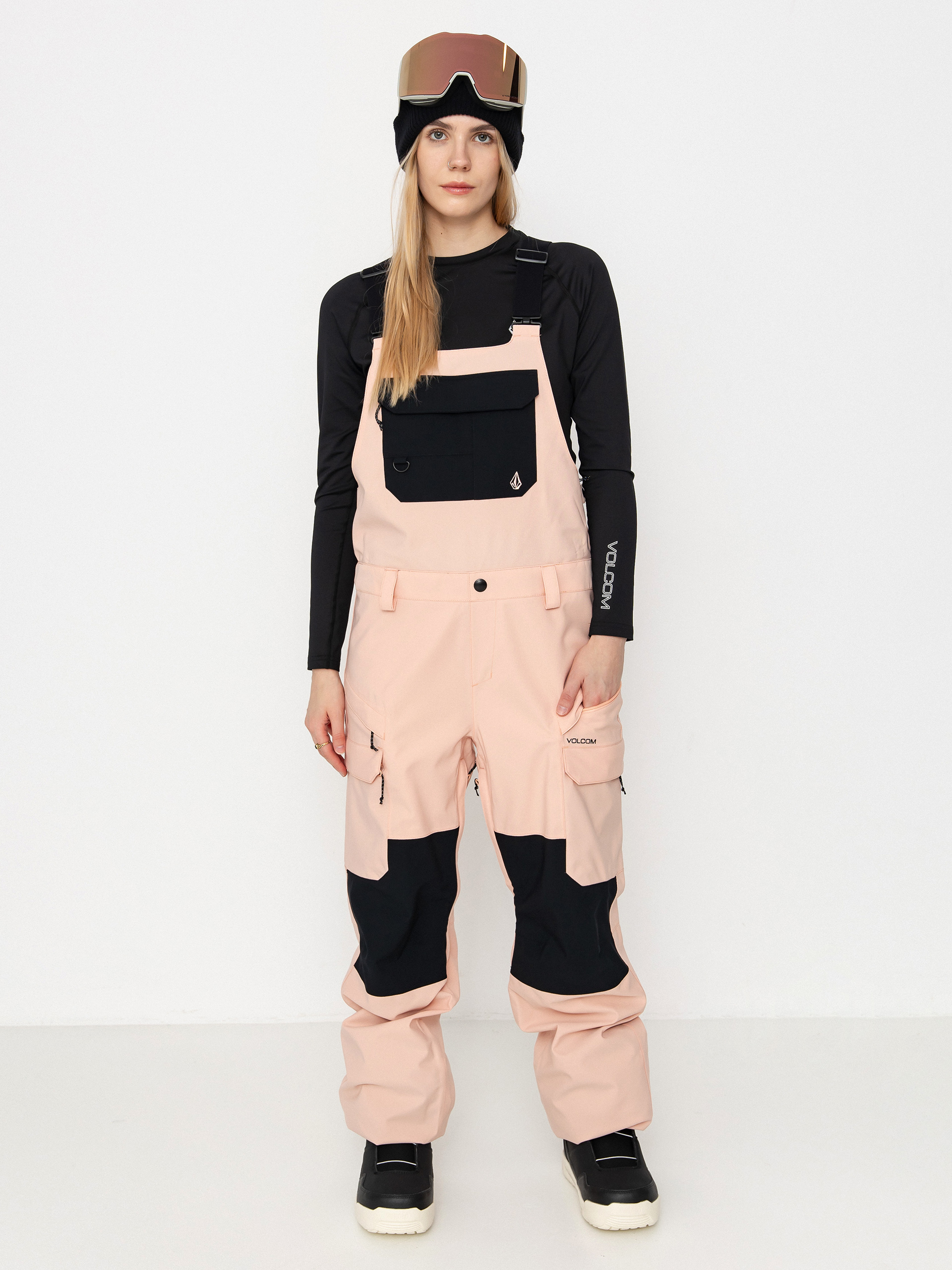 Spodnie snowboardowe Volcom Creston 3D Stretch Bib Overall Wmn (coral haze)