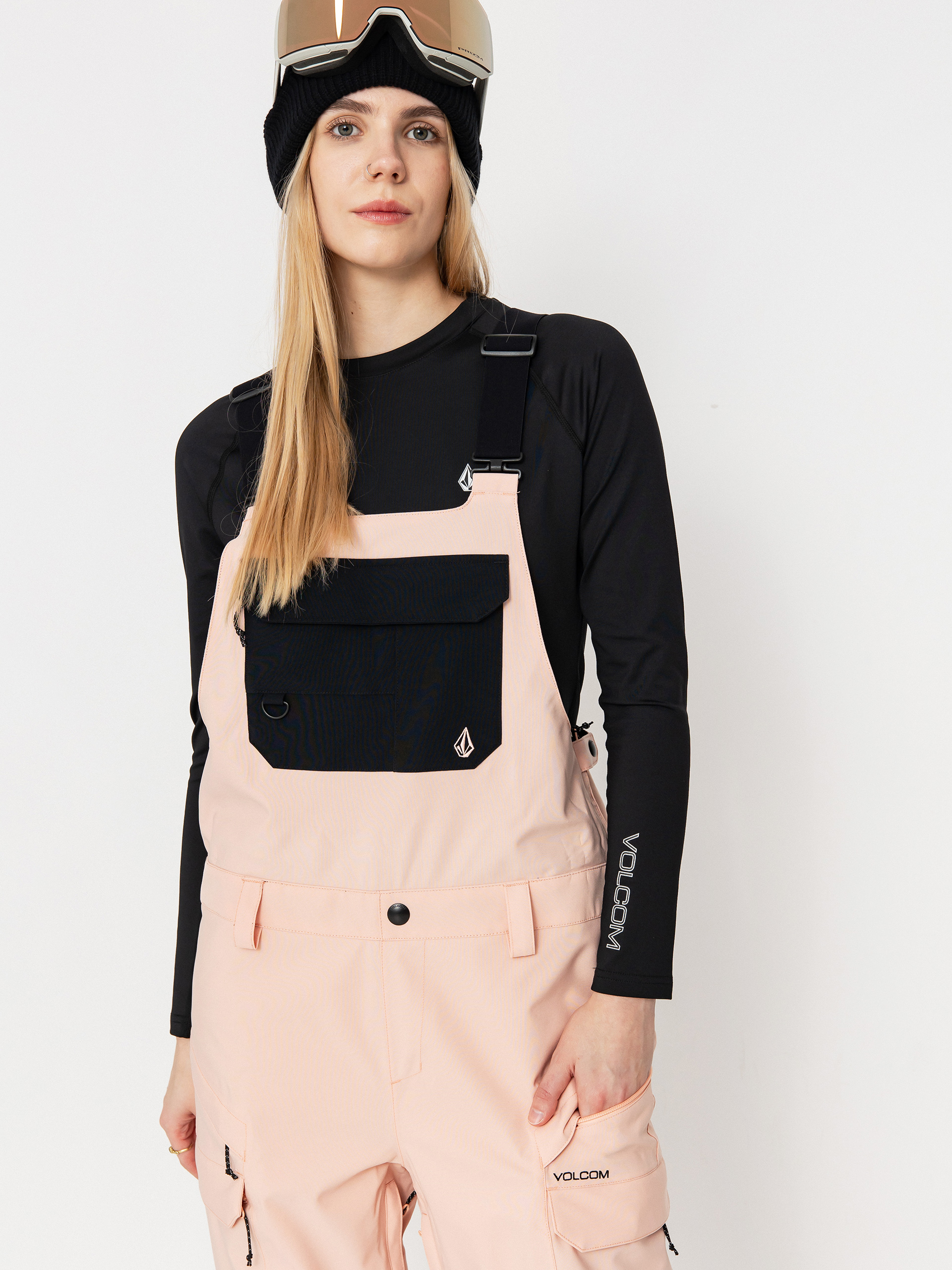 Damskie Spodnie snowboardowe Volcom Creston 3D Stretch Bib Overall (coral haze)