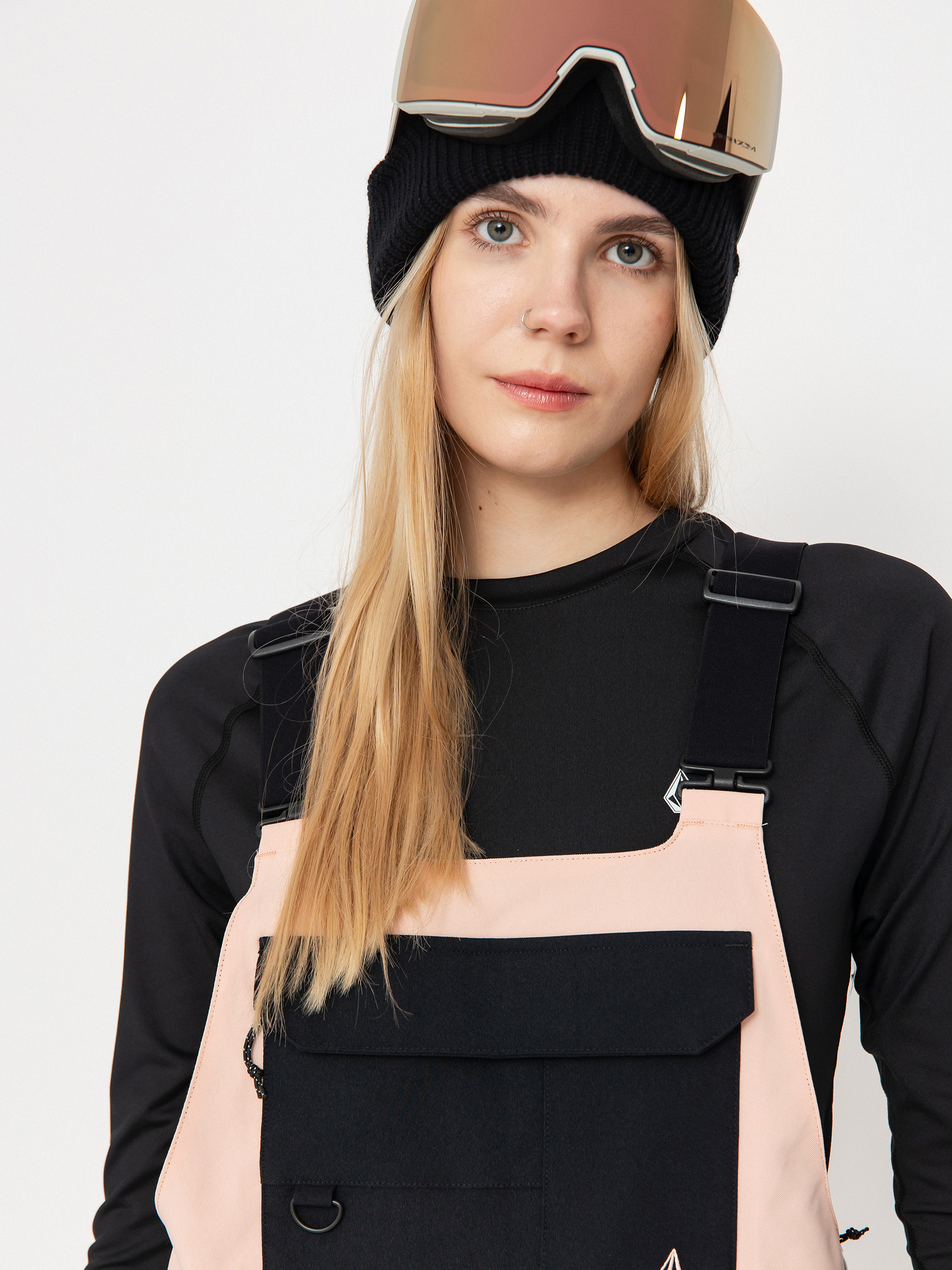 Damskie Spodnie snowboardowe Volcom Creston 3D Stretch Bib Overall (coral haze)