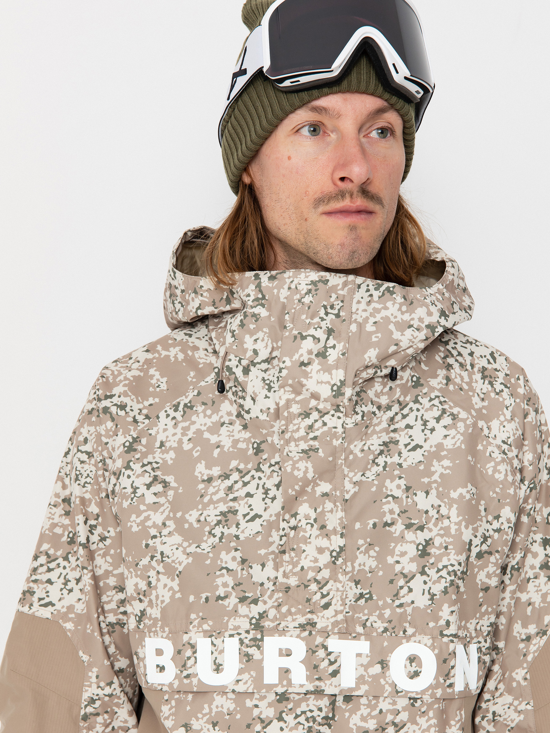 Męska Kurtka snowboardowa Burton Frostner Anorak (snowfall camo/summit taupe)