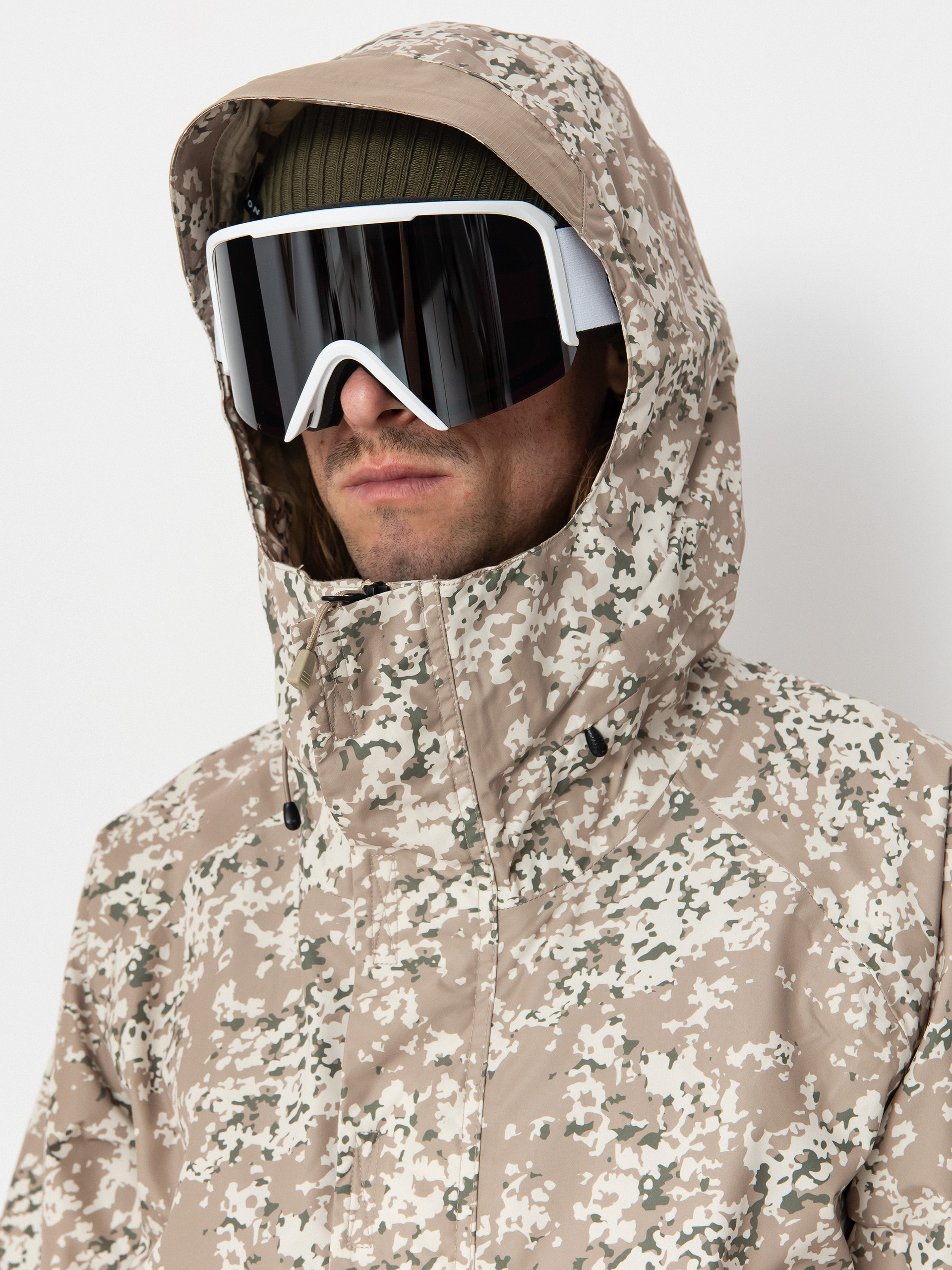 Męska Kurtka snowboardowa Burton Frostner Anorak (snowfall camo/summit taupe)