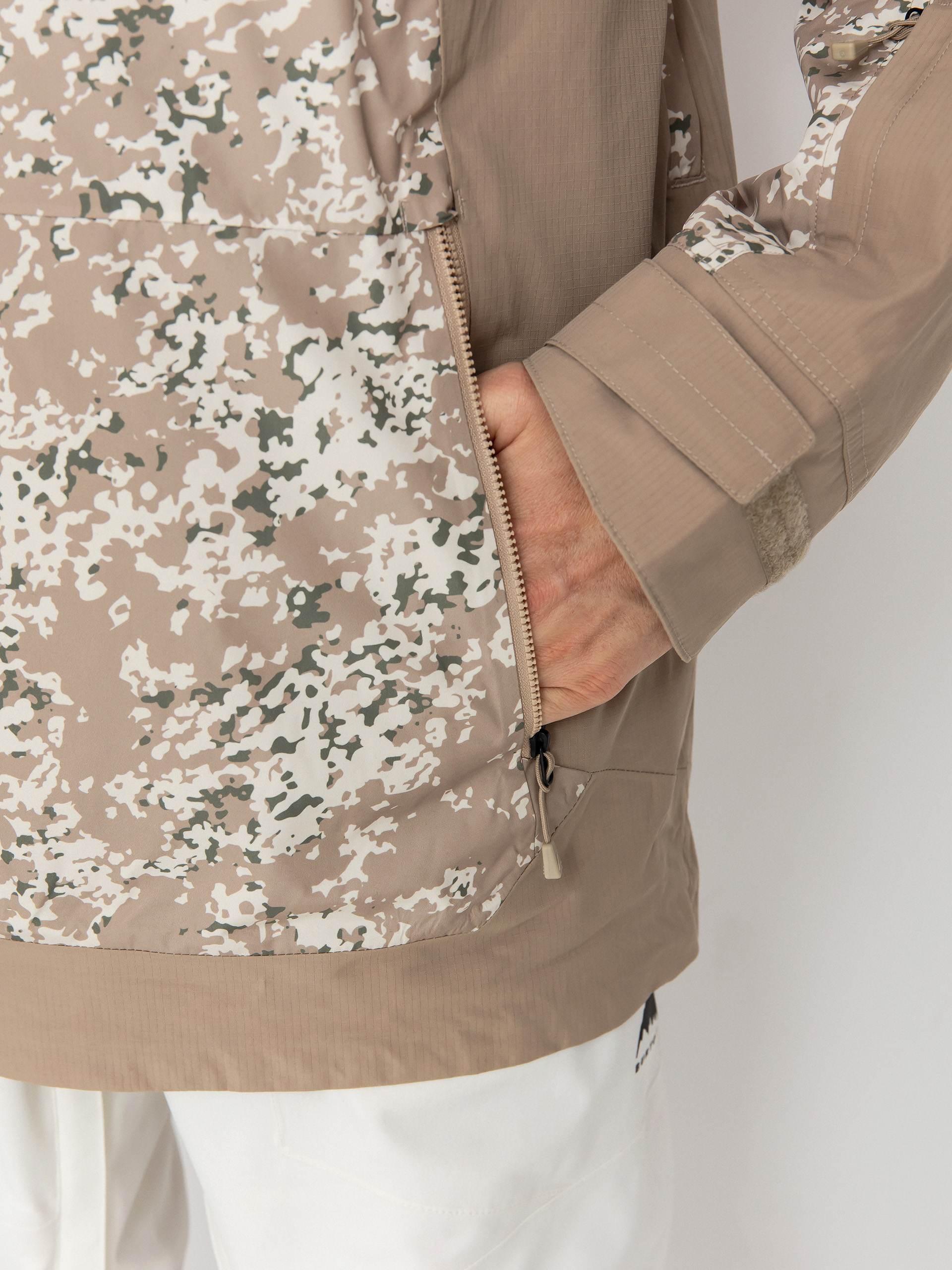 Męska Kurtka snowboardowa Burton Frostner Anorak (snowfall camo/summit taupe)