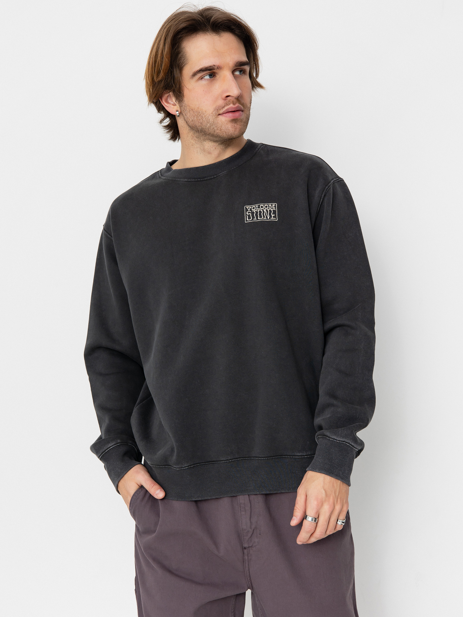 Bluza Volcom Backwash Crew (asphalt black)