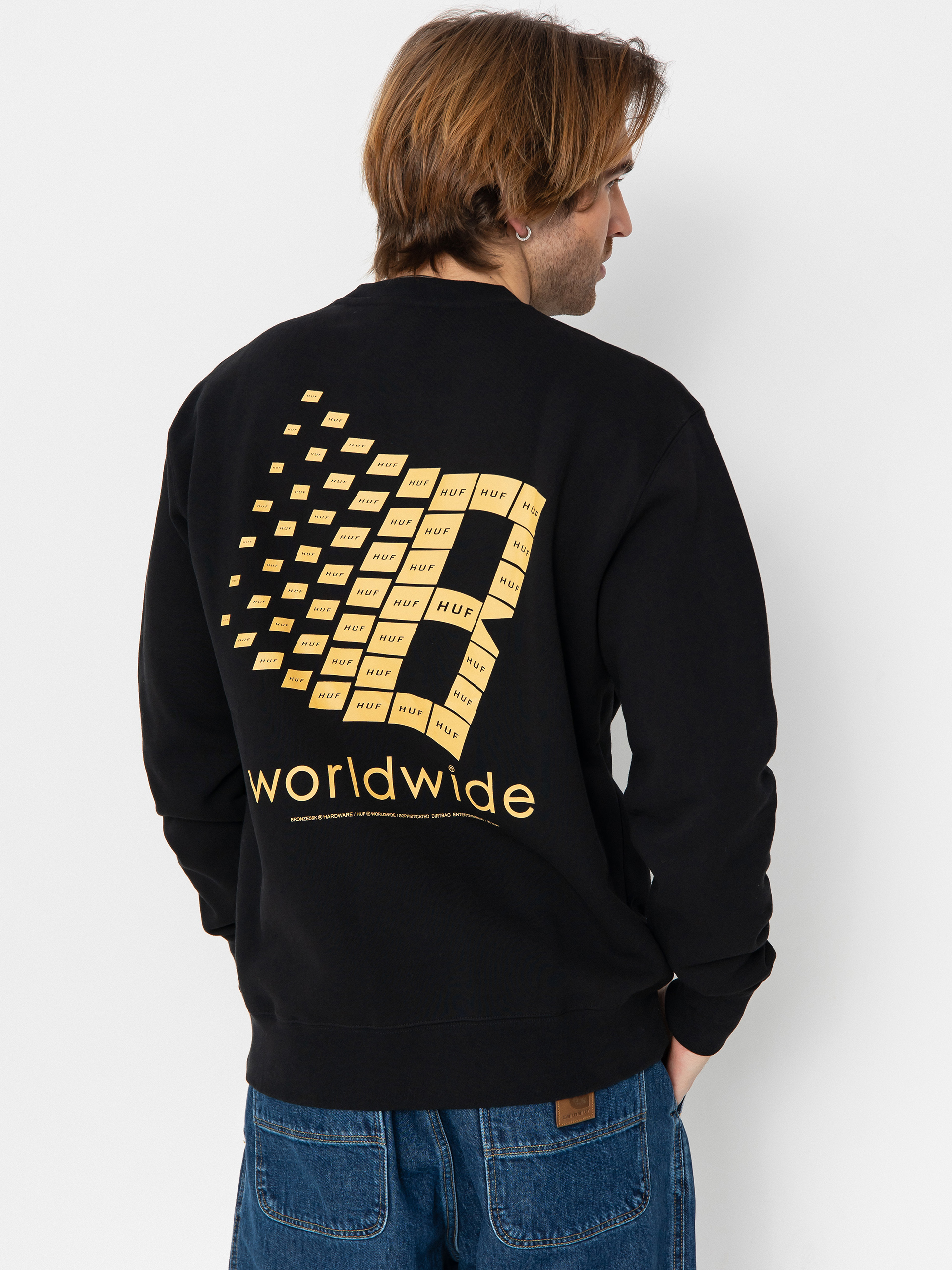 Bluza HUF X Bronze Worldwide Crewneck (black)