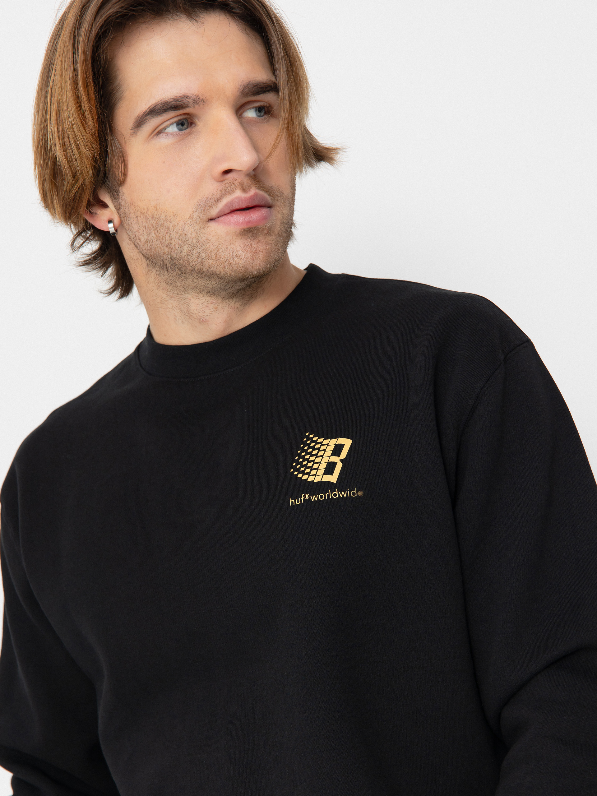 Bluza HUF X Bronze Worldwide Crewneck (black)