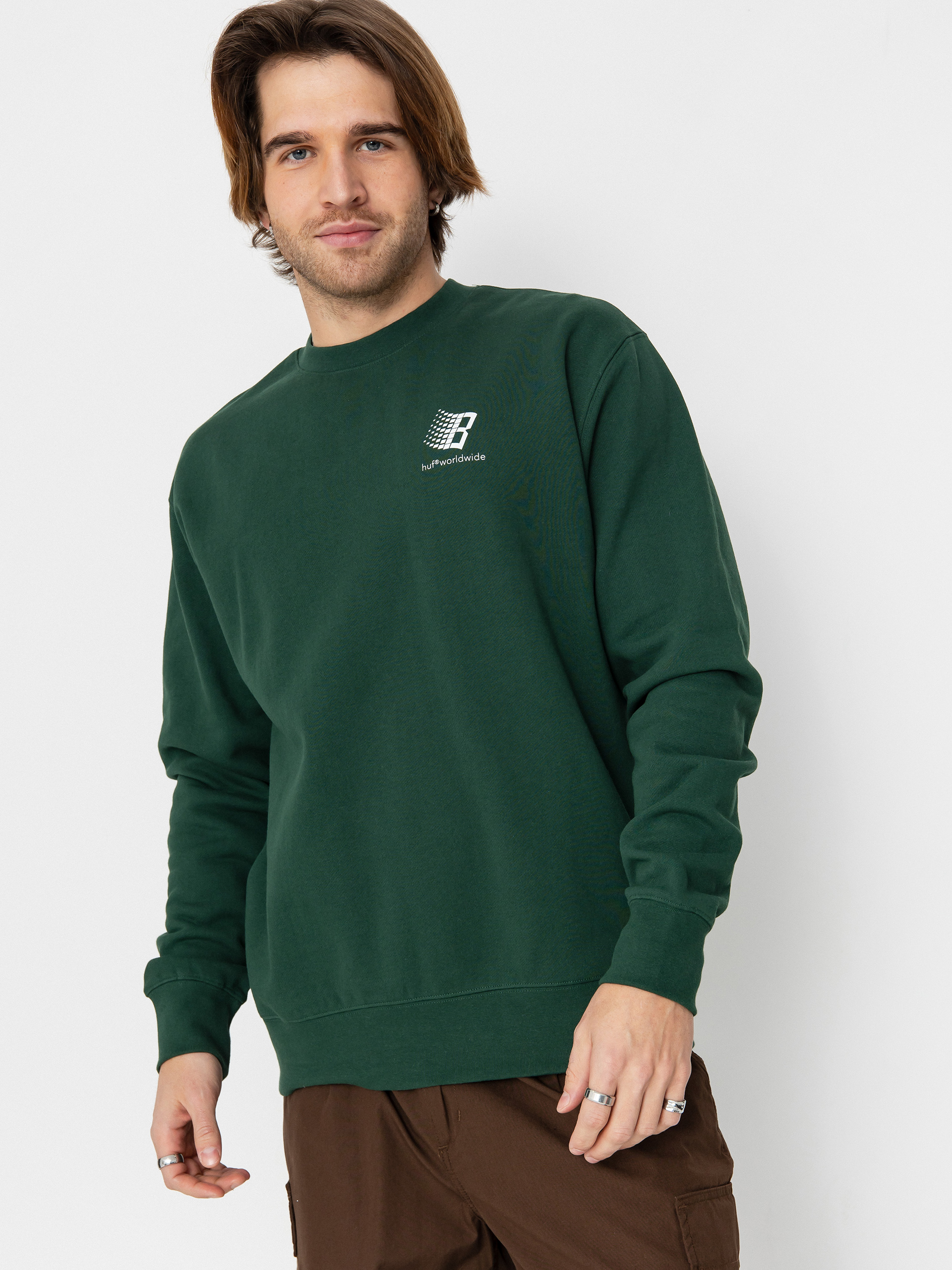 Bluza HUF X Bronze Worldwide Crewneck (forest green)