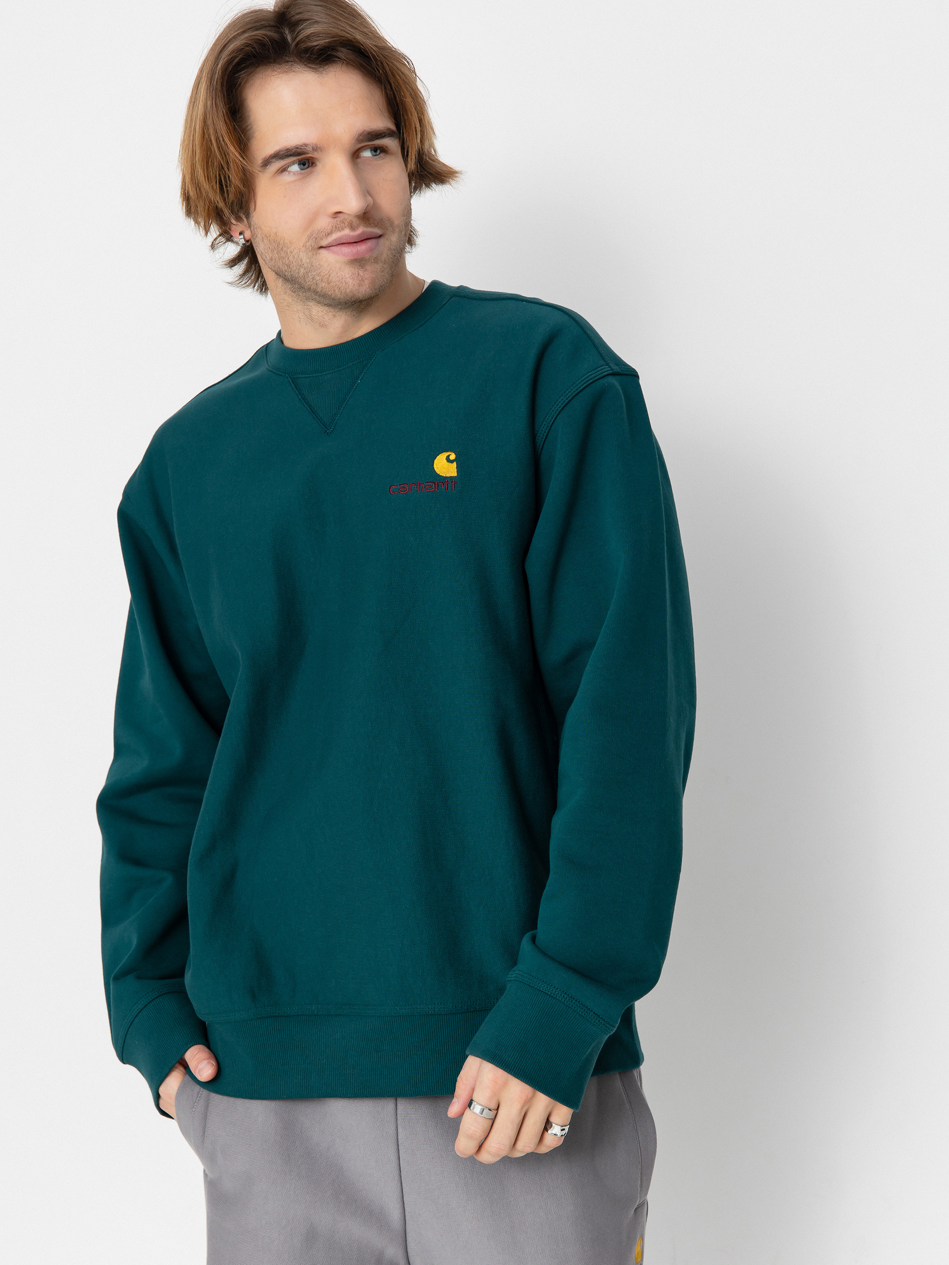 Bluza Carhartt WIP American Script (malachite)