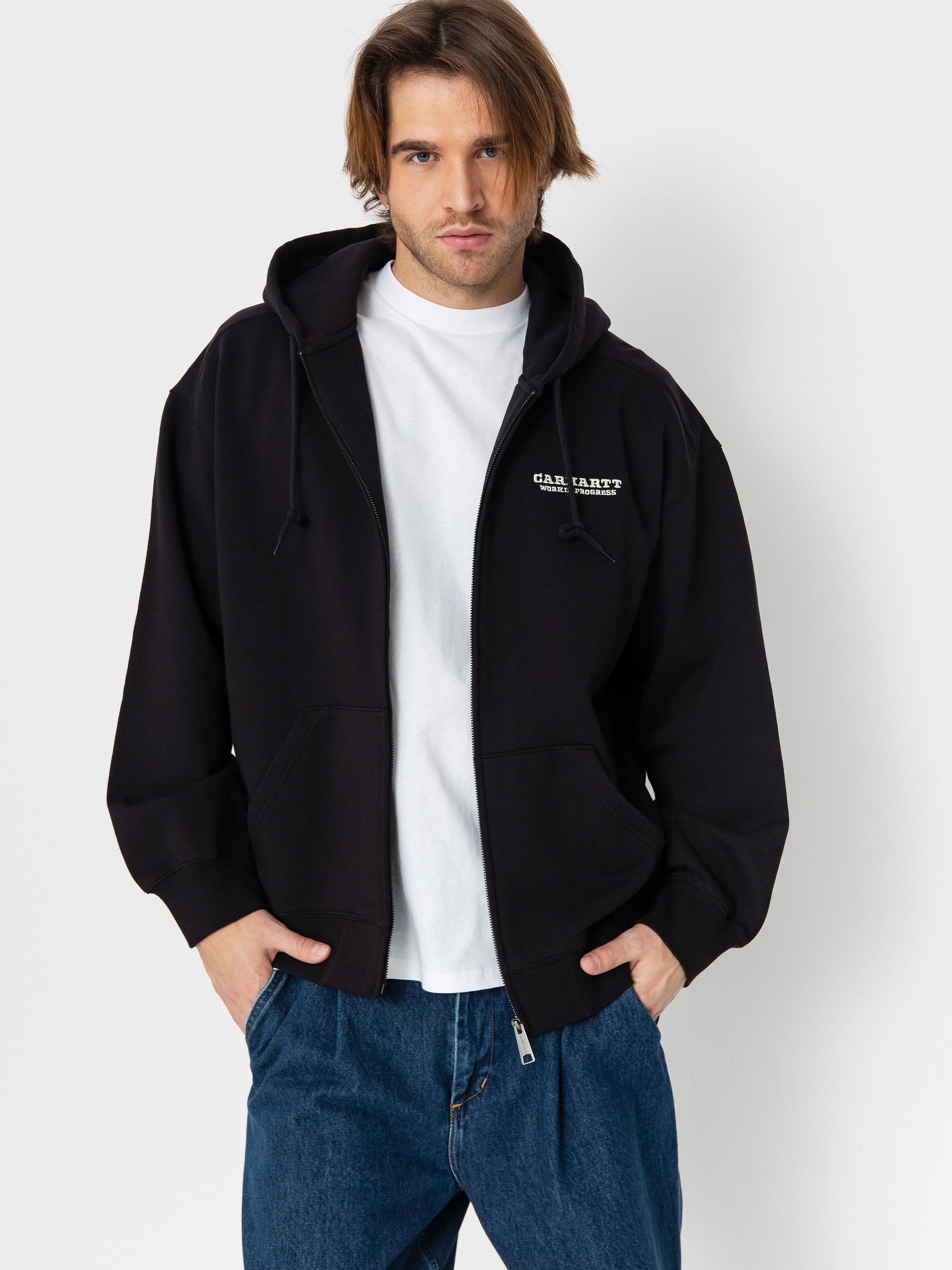 Bluza z kapturem Carhartt WIP Runaway ZHD (black/wax)