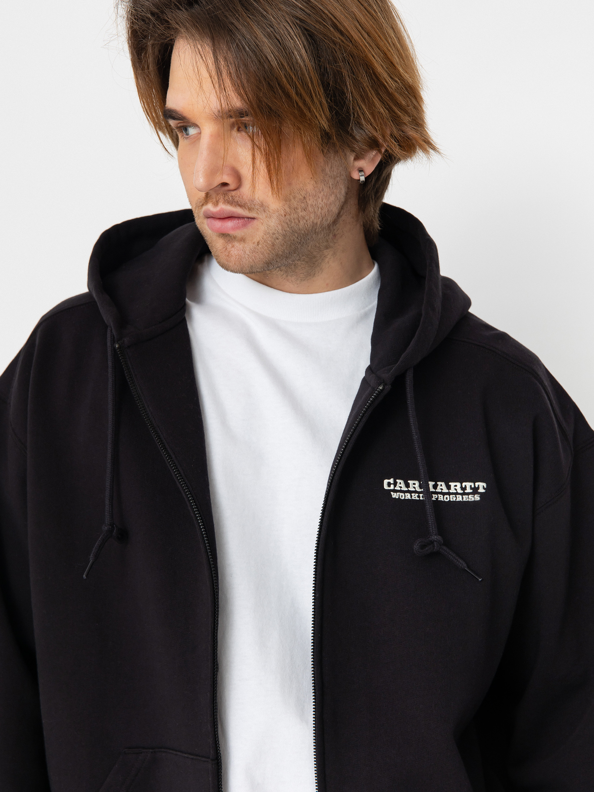 Bluza z kapturem Carhartt WIP Runaway ZHD (black/wax)