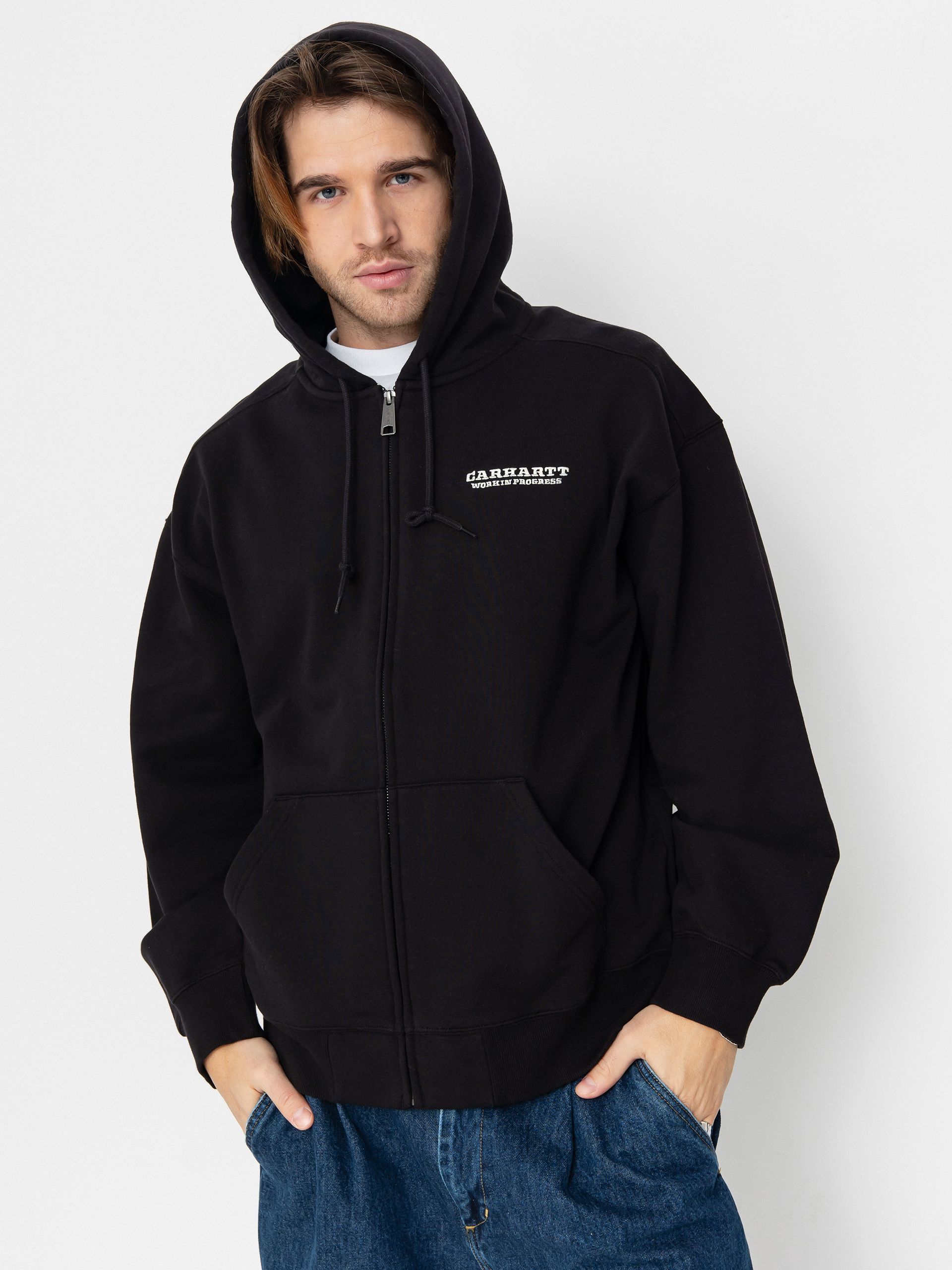 Bluza z kapturem Carhartt WIP Runaway ZHD (black/wax)