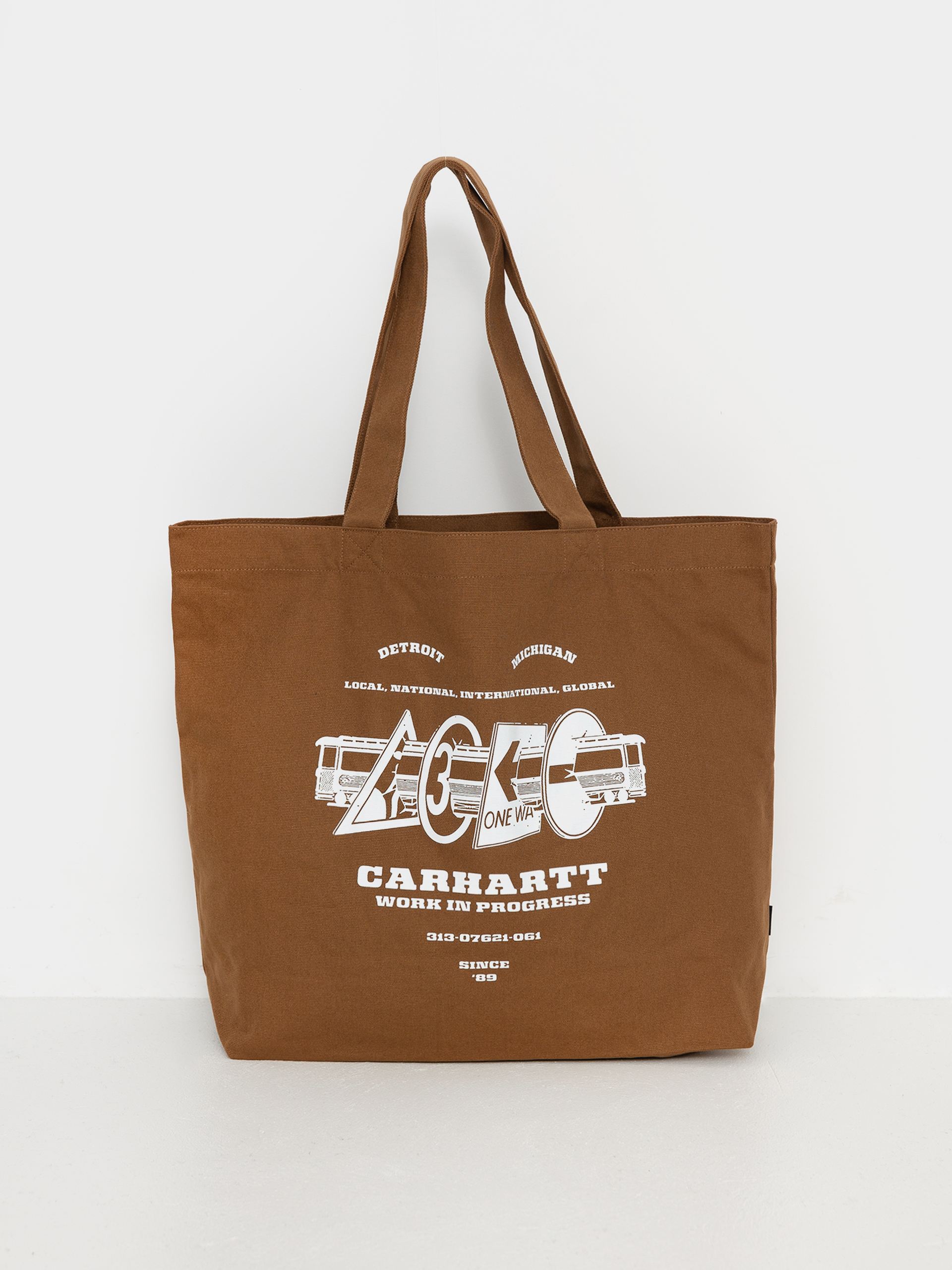 Torba Carhartt WIP Canvas Graphic Tote (runaway print hamilton brown)