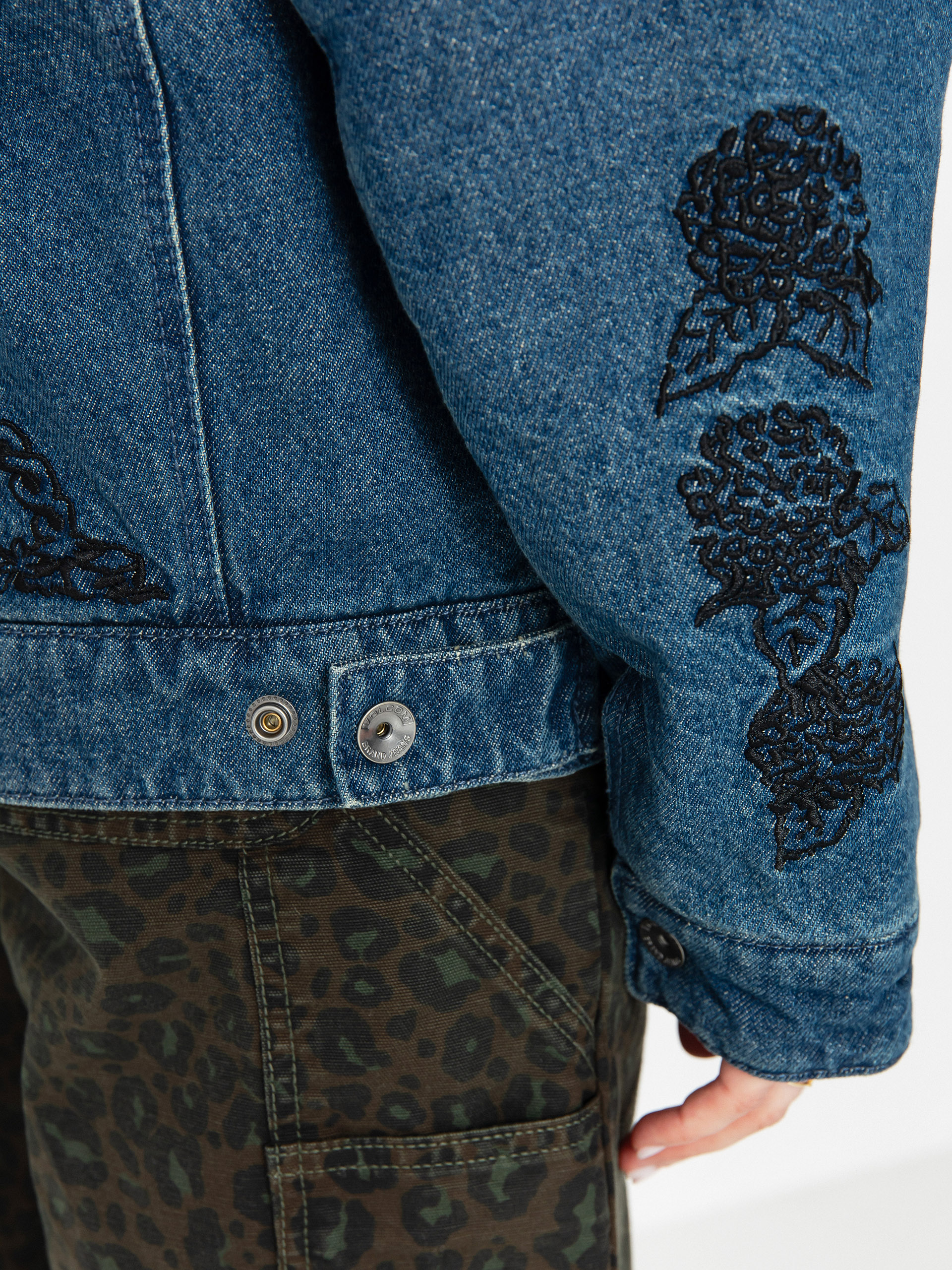 Kurtka Volcom Fa Keutchi Denim Wmn (vmi-vintage marbled indigo)