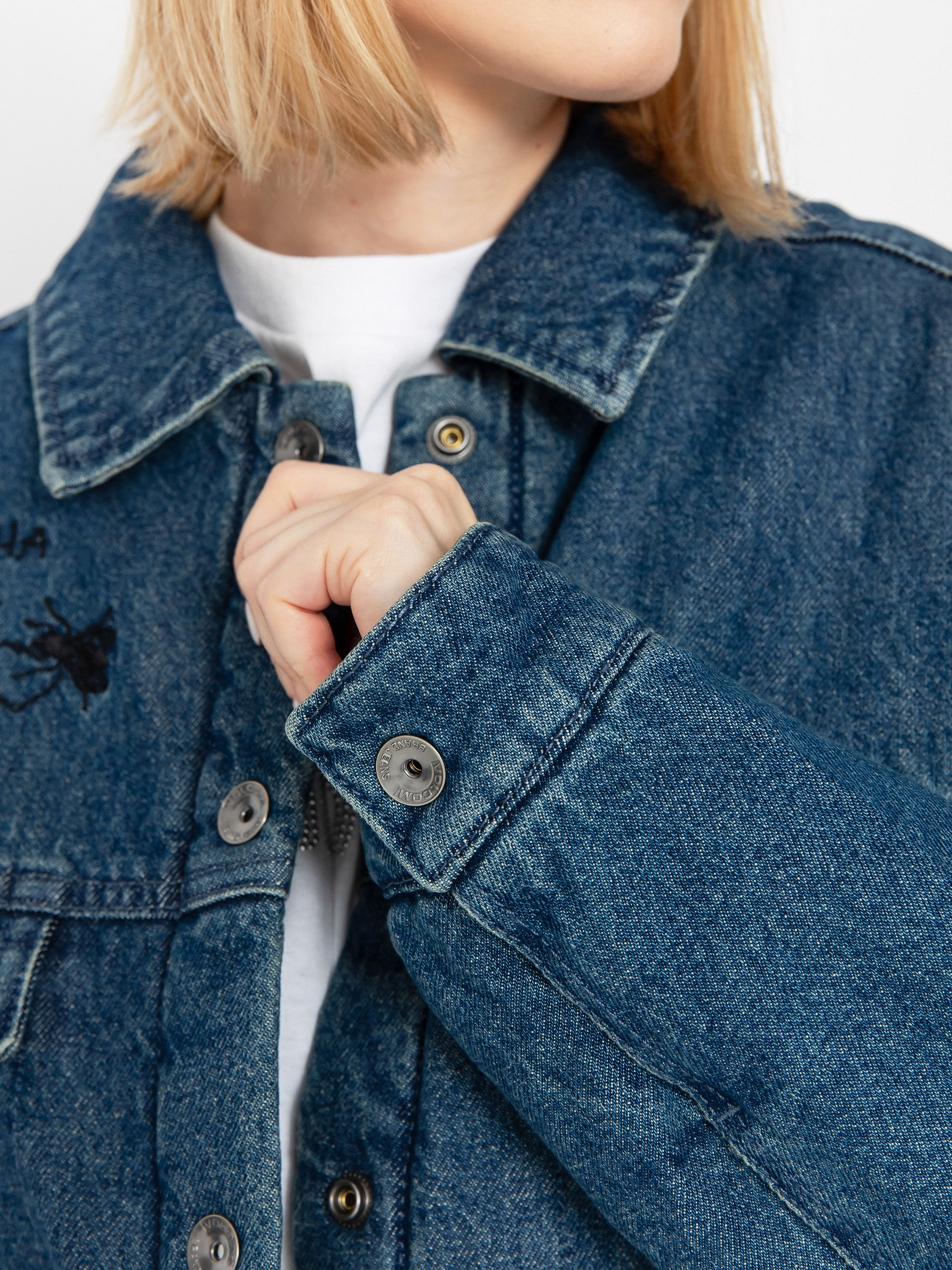 Kurtka Volcom Fa Keutchi Denim Wmn (vmi-vintage marbled indigo)