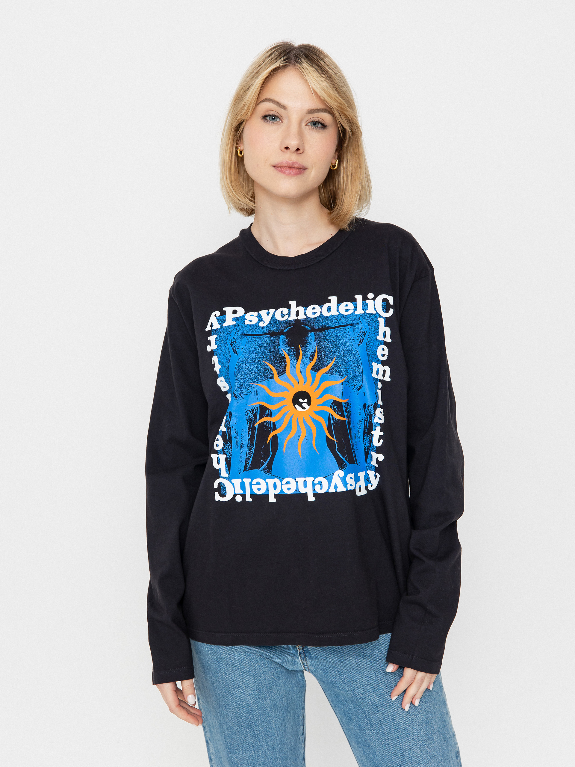 Longsleeve OBEY Psychedelic Chemistry Wmn (pigment black)