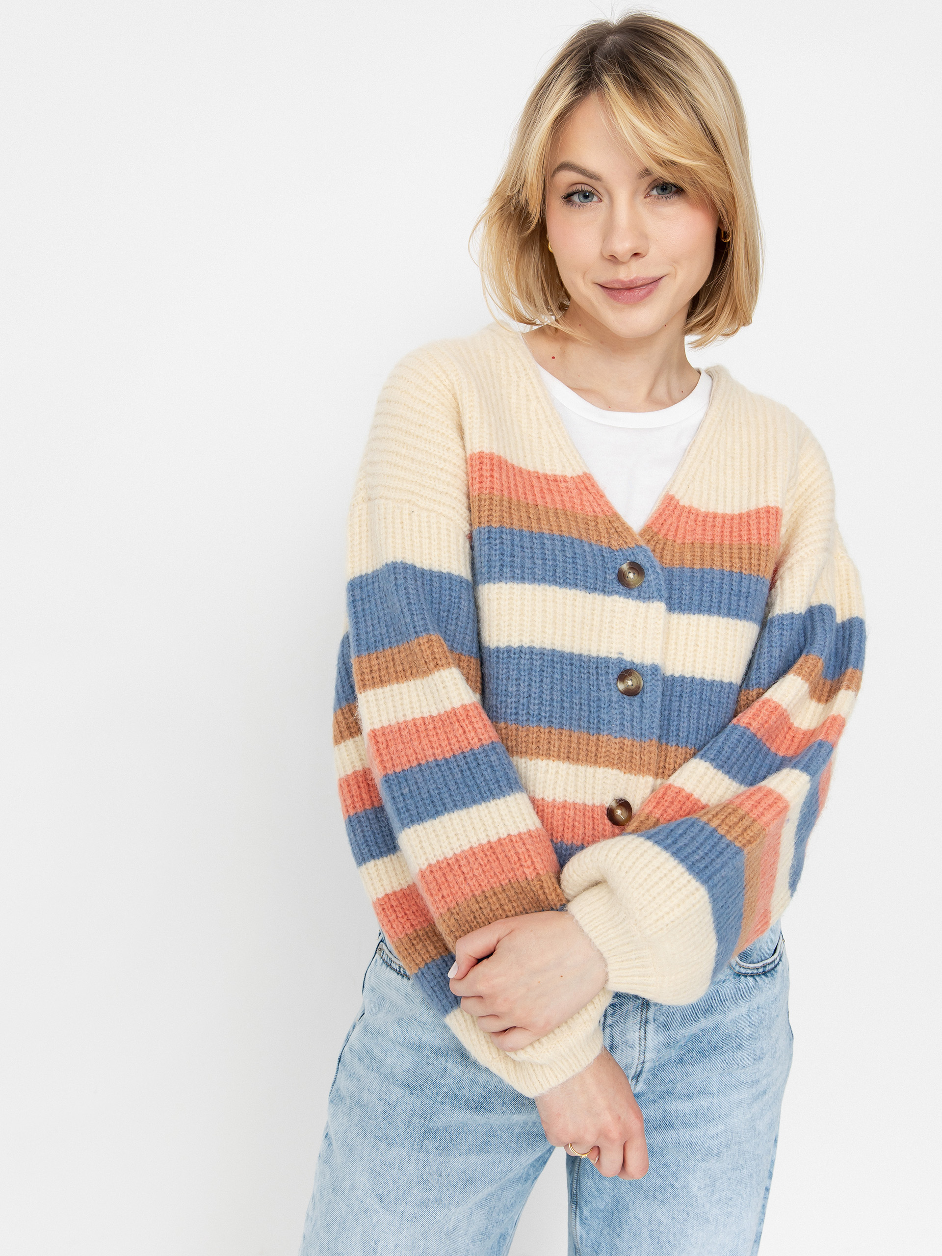 Sweter Roxy Marble Tiles Stripe Wmn (parchment)