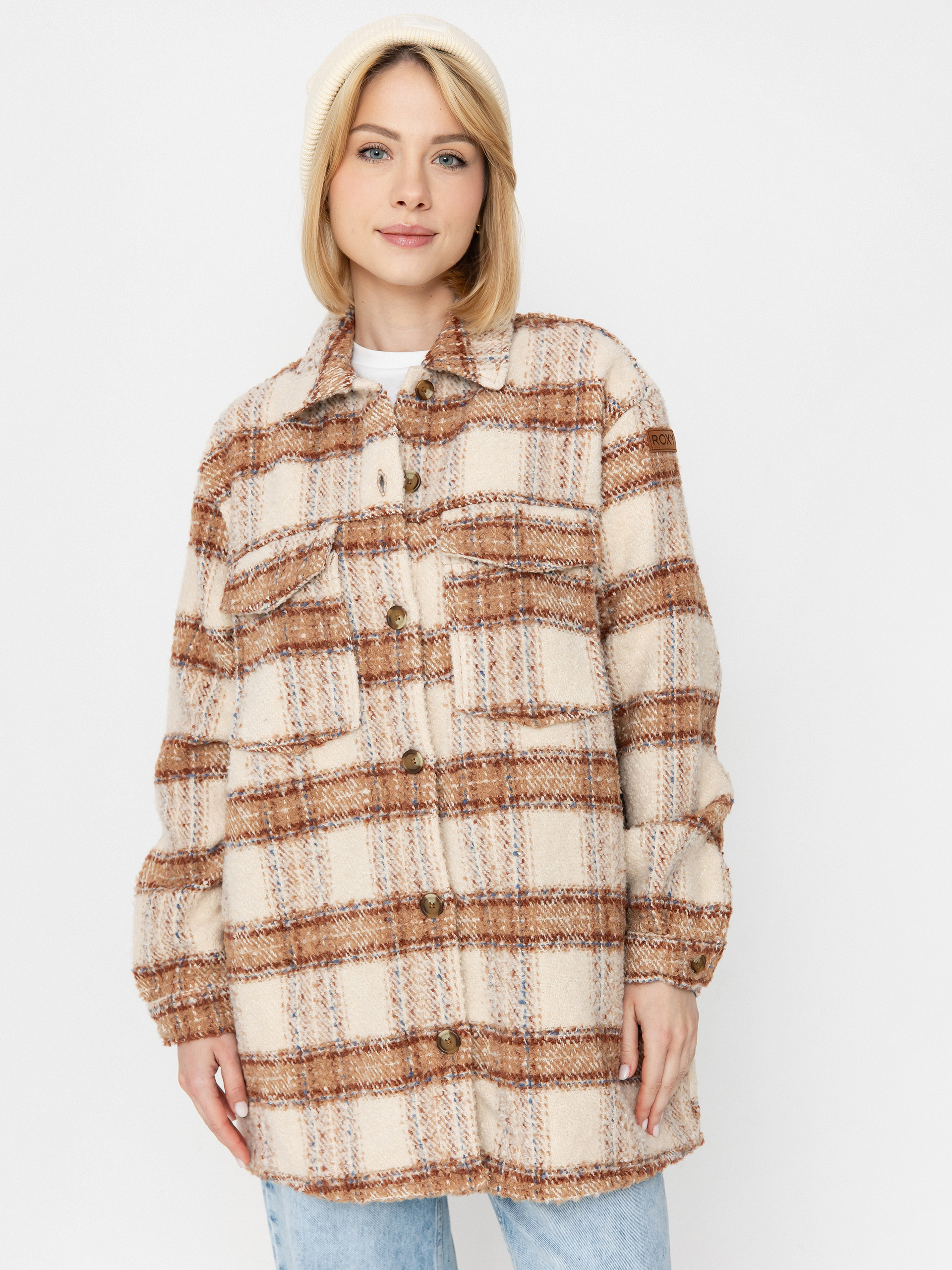 ♡♡j h j♡♡ Koszula Roxy Check The Swel III Wmn - beżowy (parchement