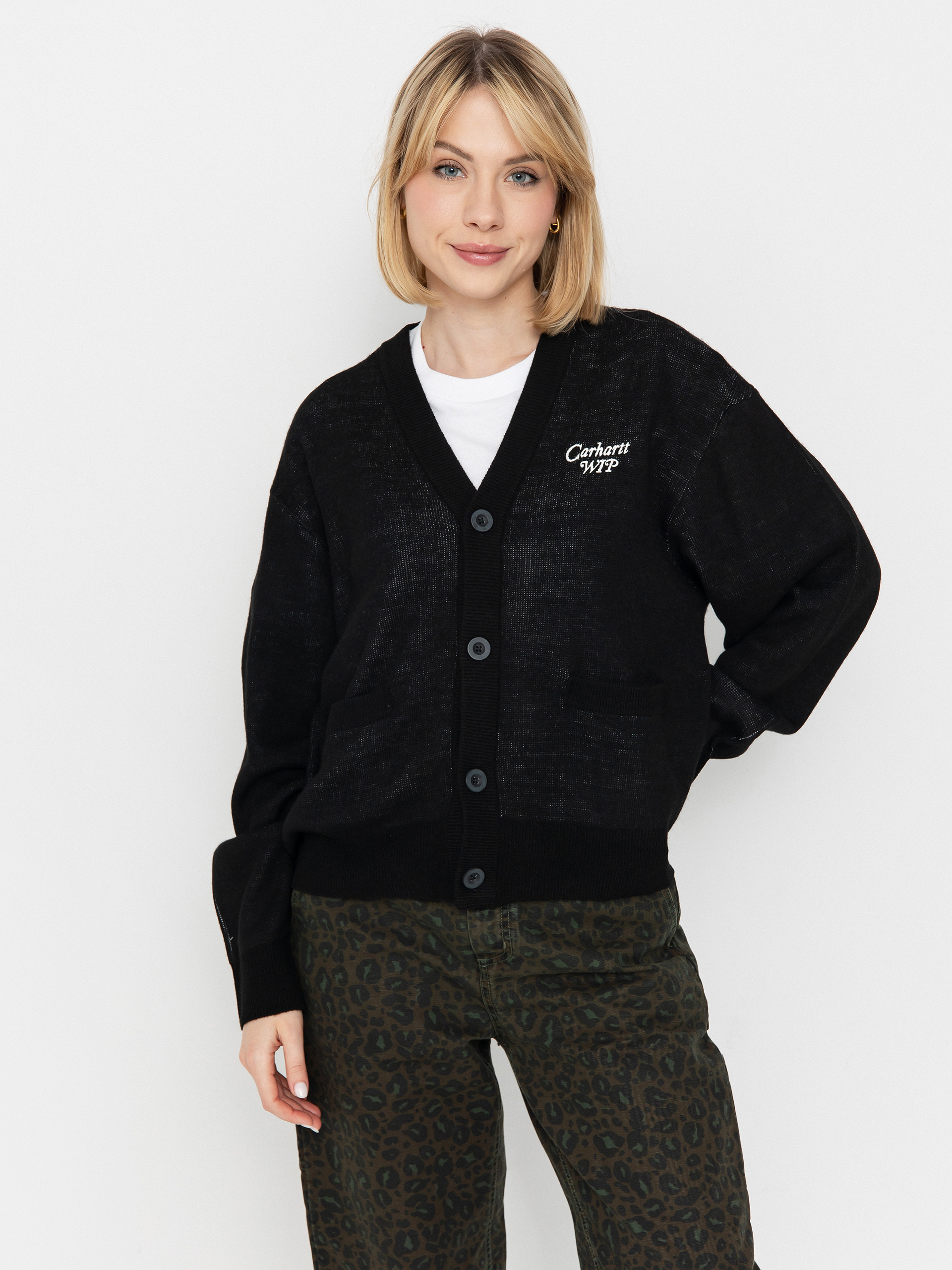 Sweter Carhartt WIP Harttbreaker Cardigan Wmn (black/wax)