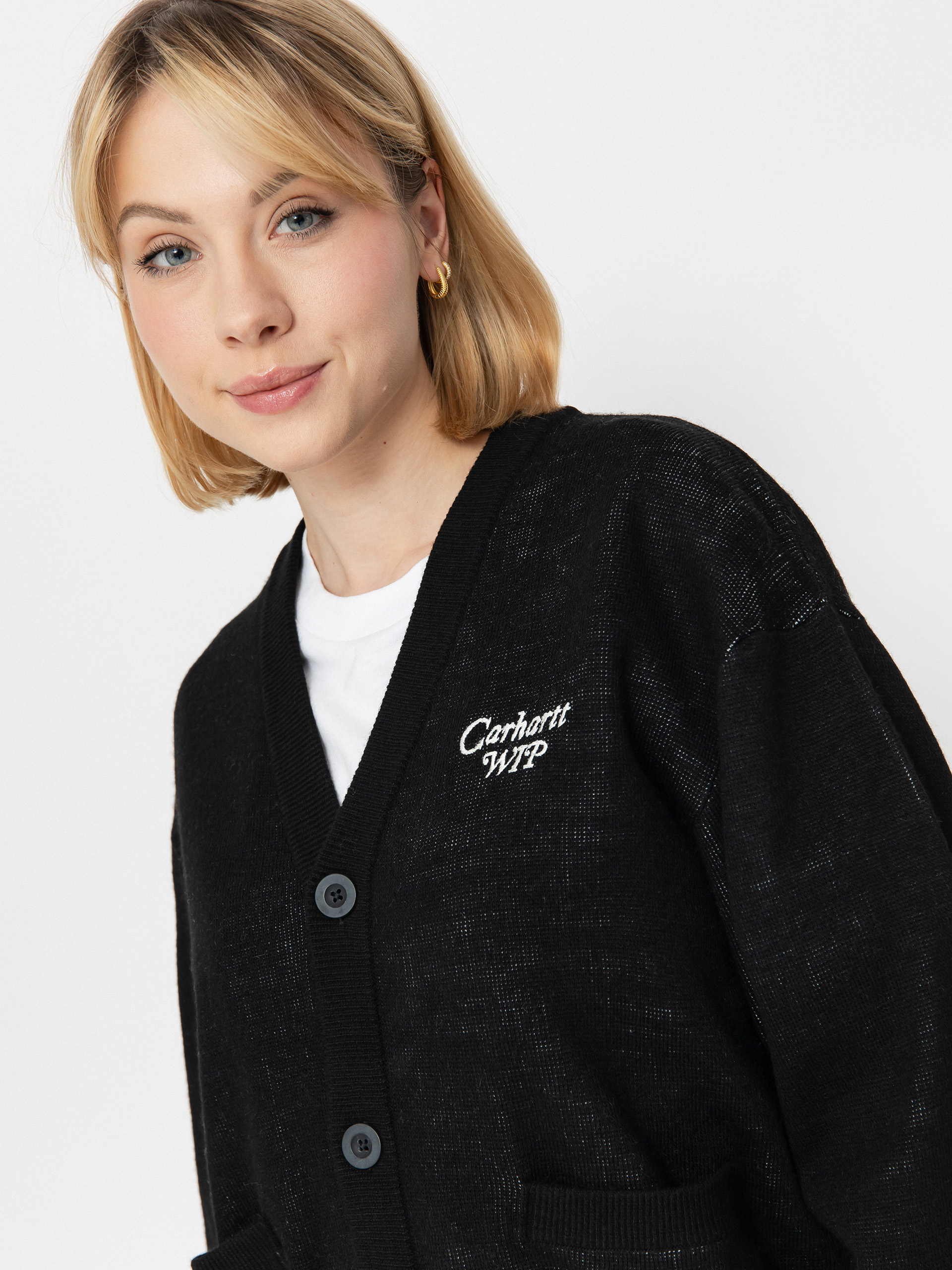 Sweter Carhartt WIP Harttbreaker Cardigan Wmn (black/wax)