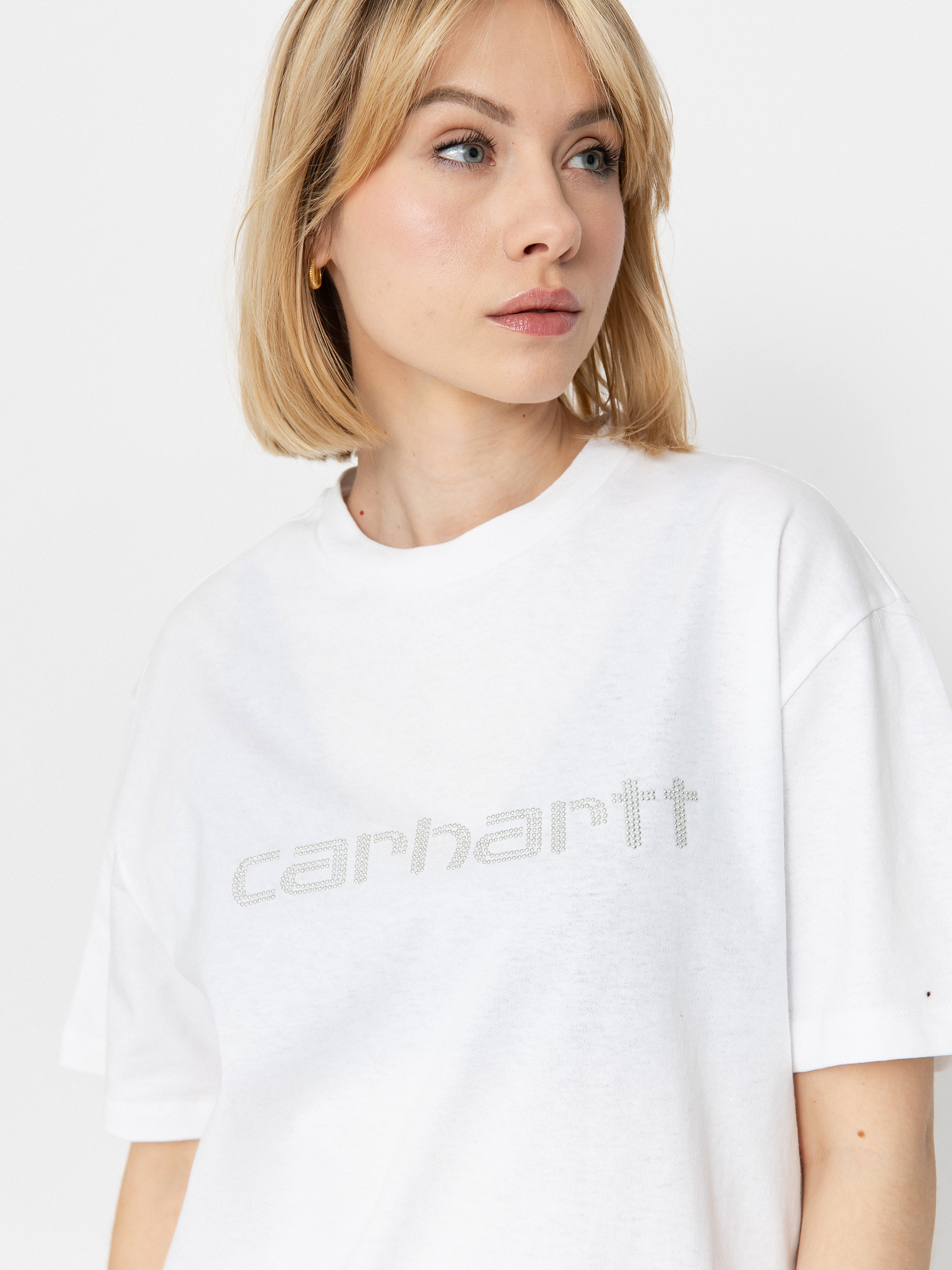 T-shirt Carhartt WIP Rivet Script Wmn (white/silver)