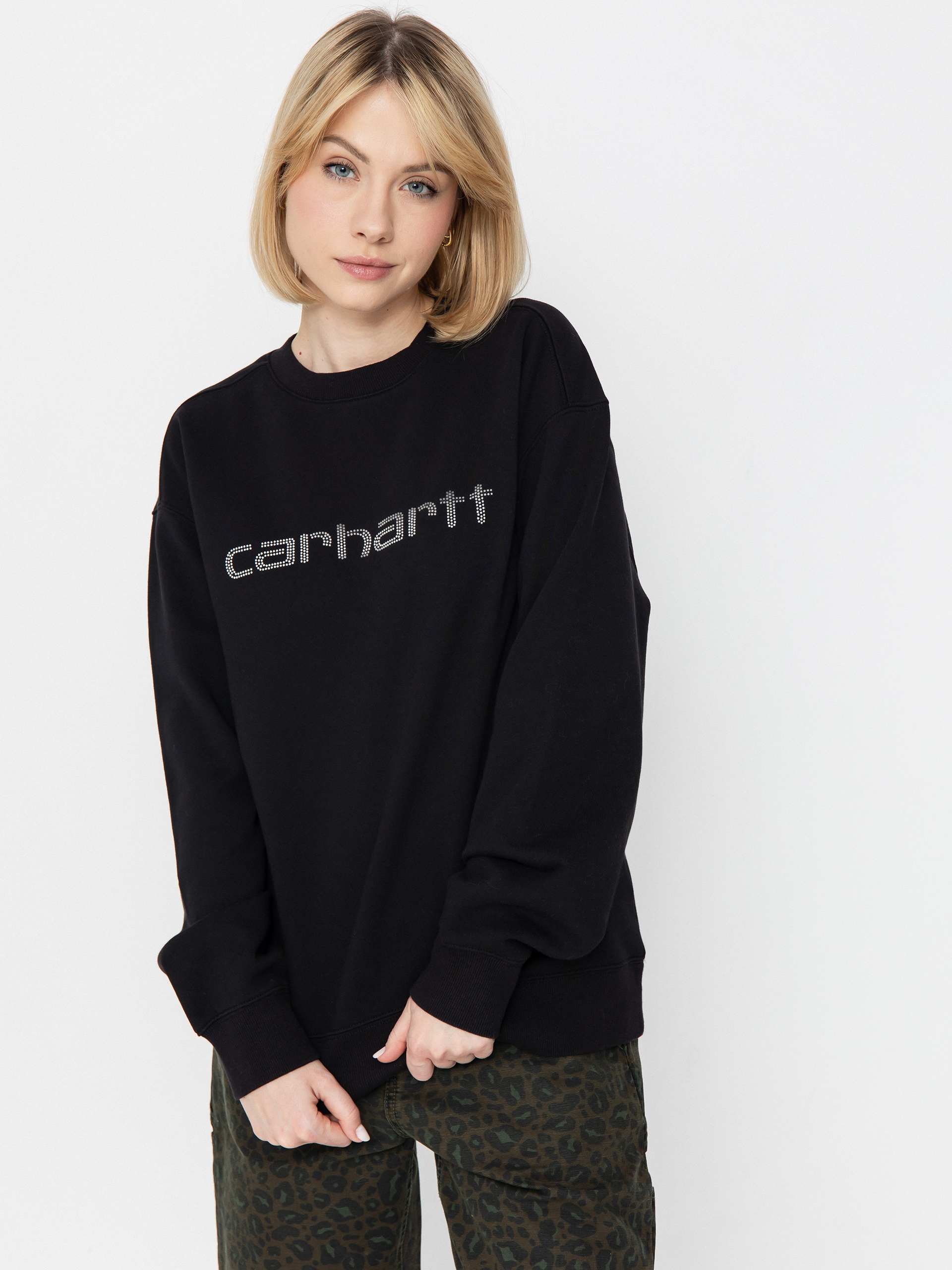 Bluza Carhartt WIP Rivet Script Wmn (black/silver)