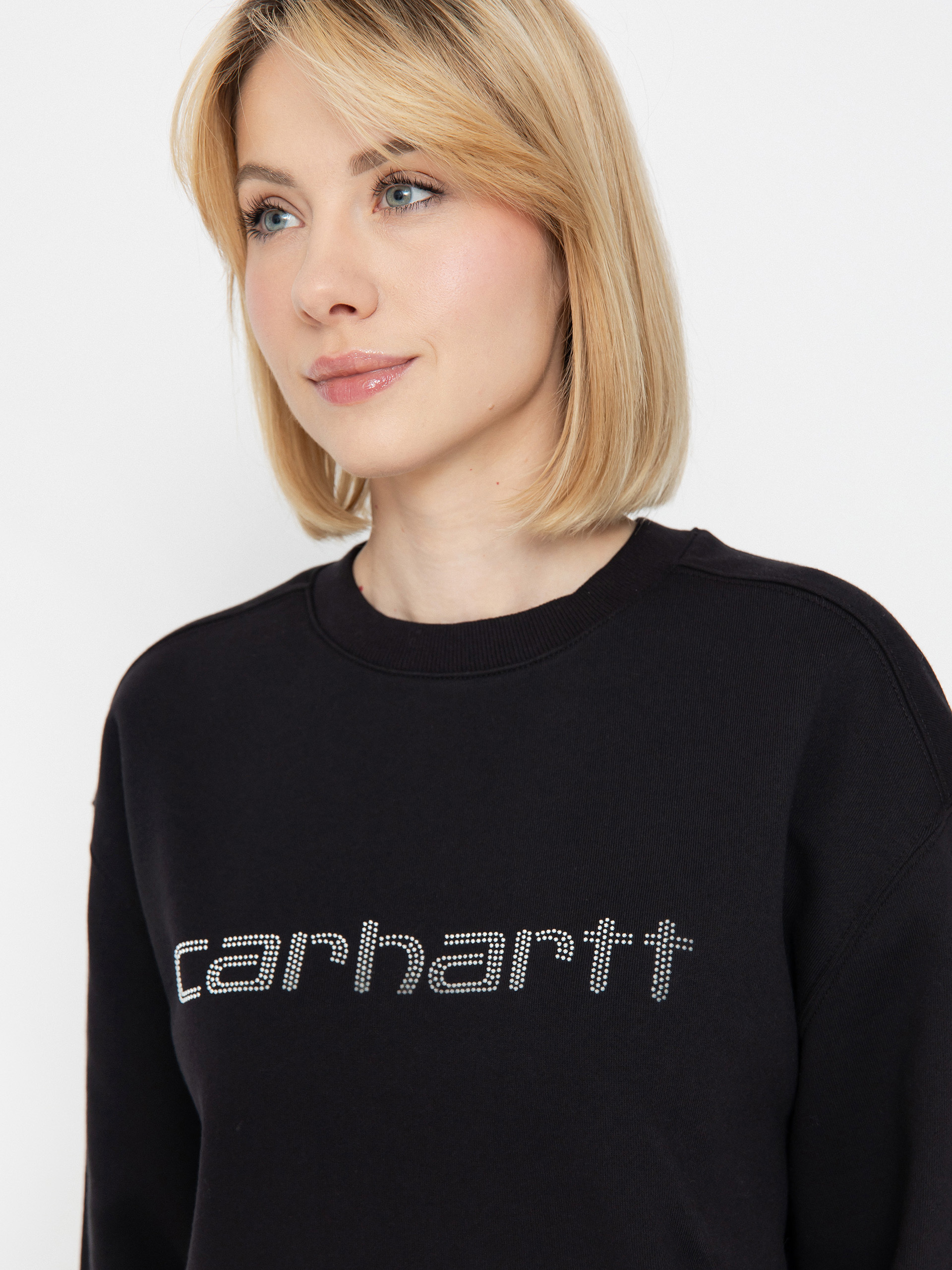 Bluza Carhartt WIP Rivet Script Wmn (black/silver)