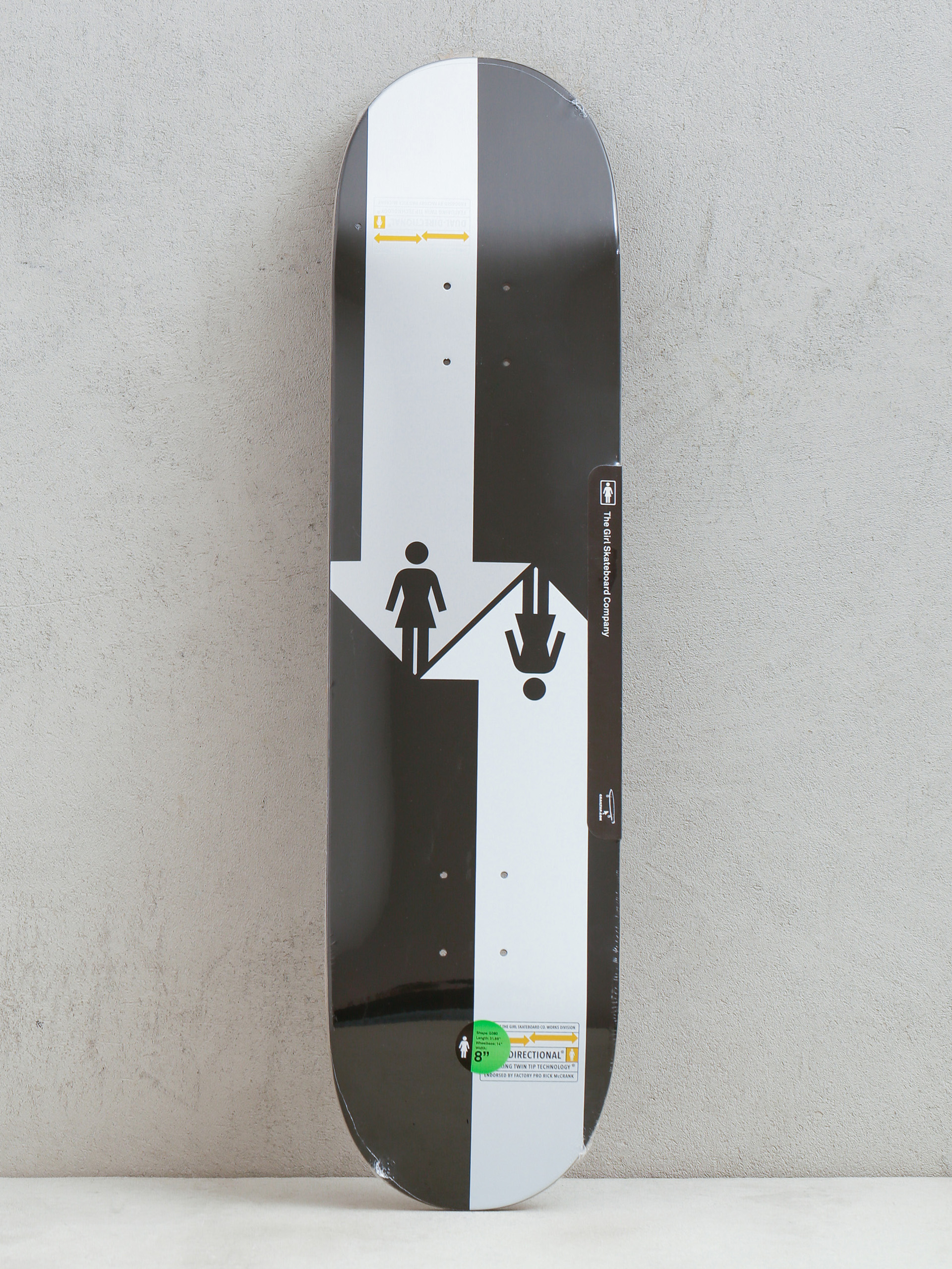 Deck Girl Skateboard Mccrank Dual Directional (black/silver)