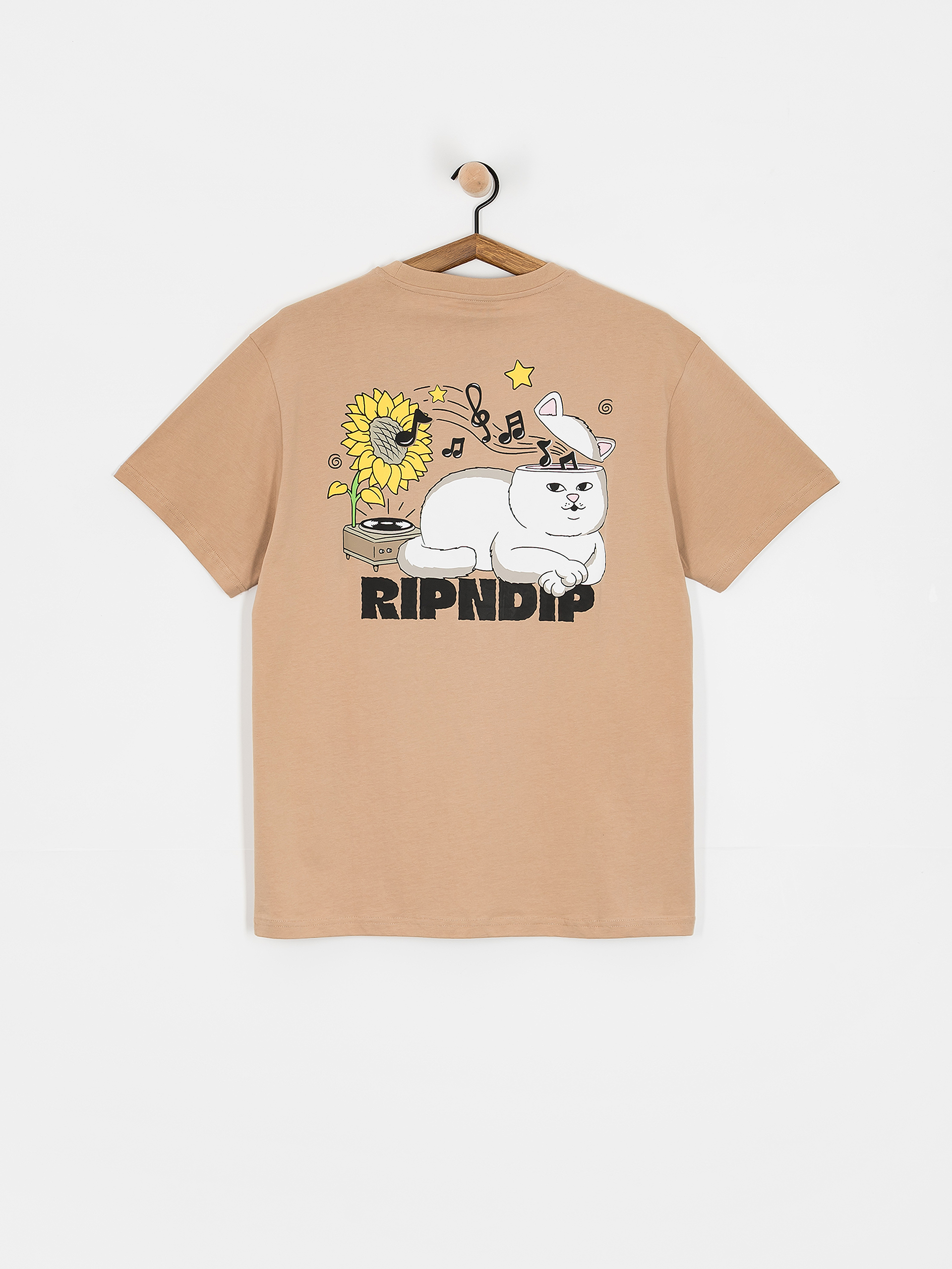 T-shirt RipNDip No Music No Life (almond)