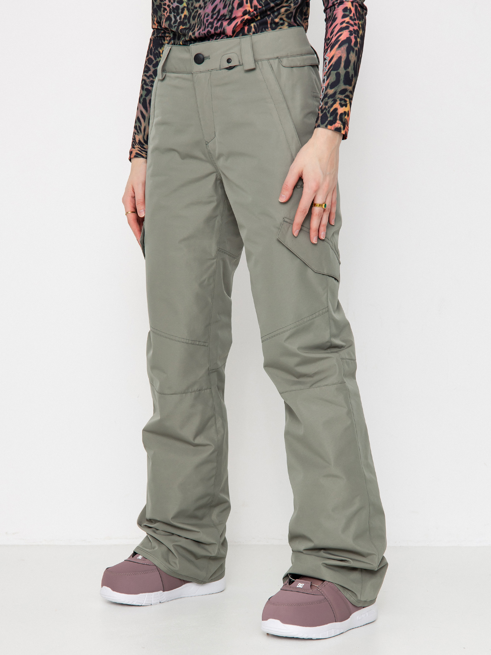 Damskie Spodnie snowboardowe Volcom Bridger Ins (lichen green)
