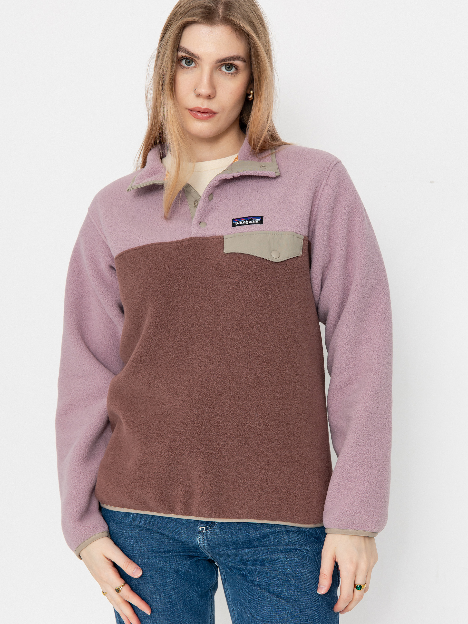 Polar Patagonia LW Synch Snap T Wmn (dulse mauve)