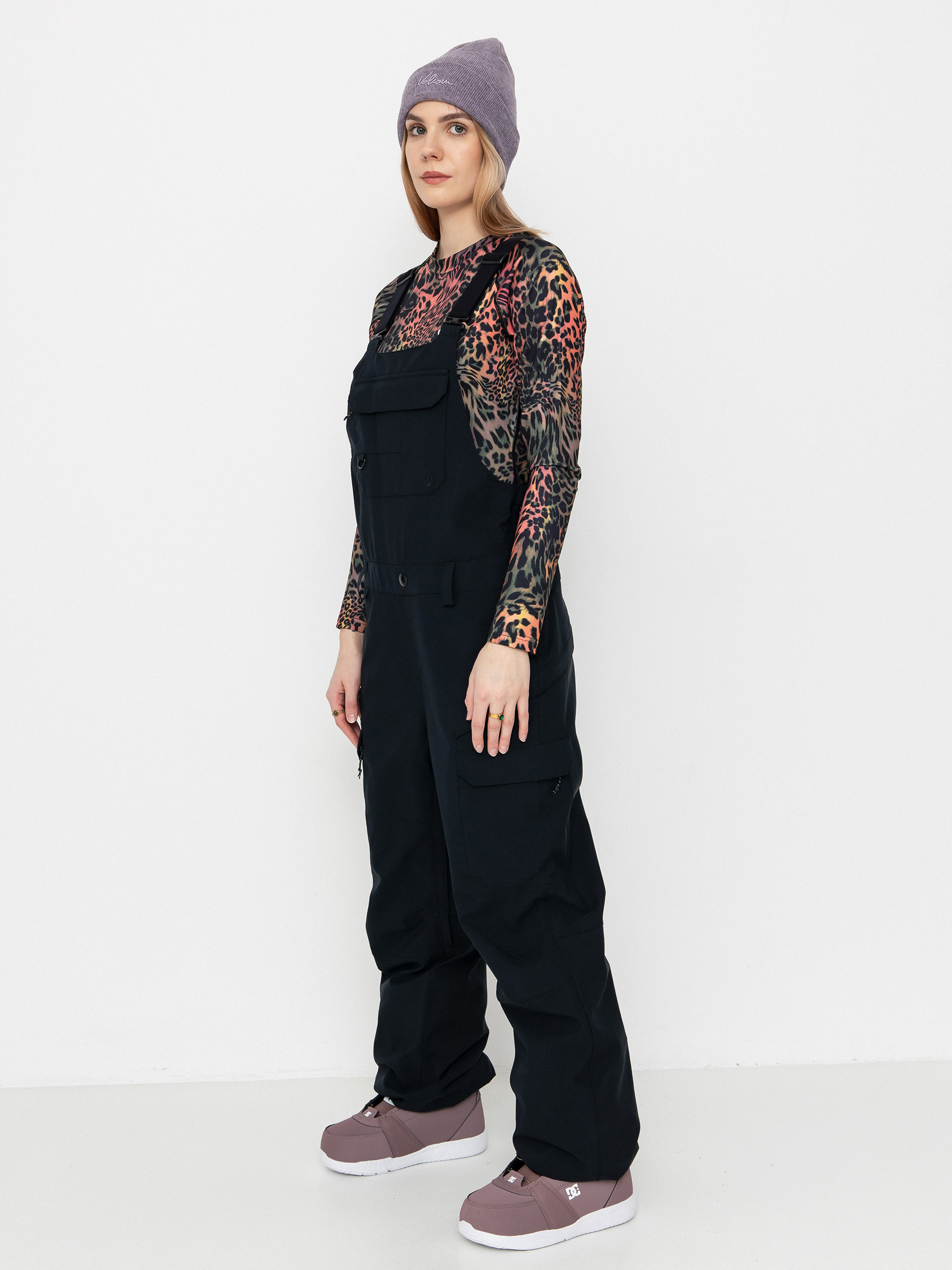 Damskie Spodnie snowboardowe Volcom Creston 3D Stretch Bib Overall (black)