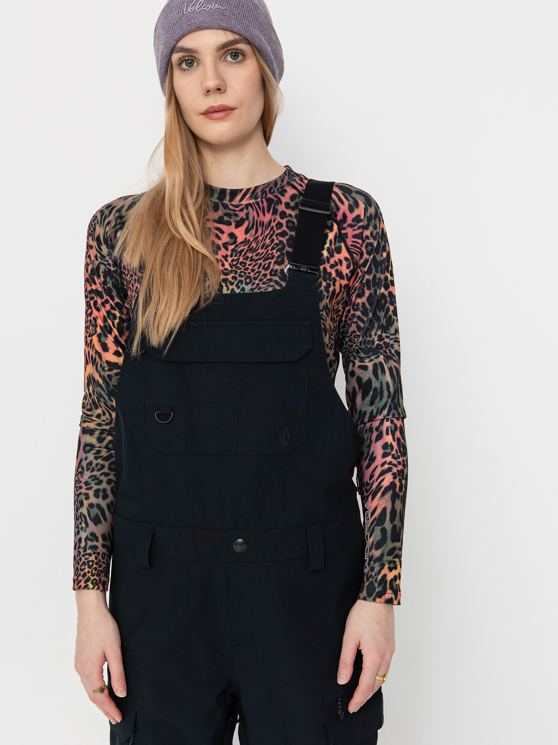 Damskie Spodnie snowboardowe Volcom Creston 3D Stretch Bib Overall (black)