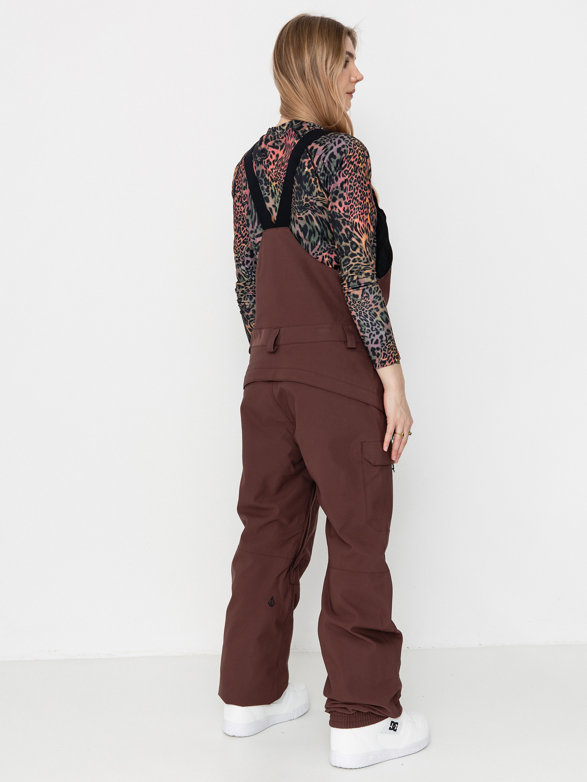 Damskie Spodnie snowboardowe Volcom Creston 3D Stretch Bib Overall (mahogany)