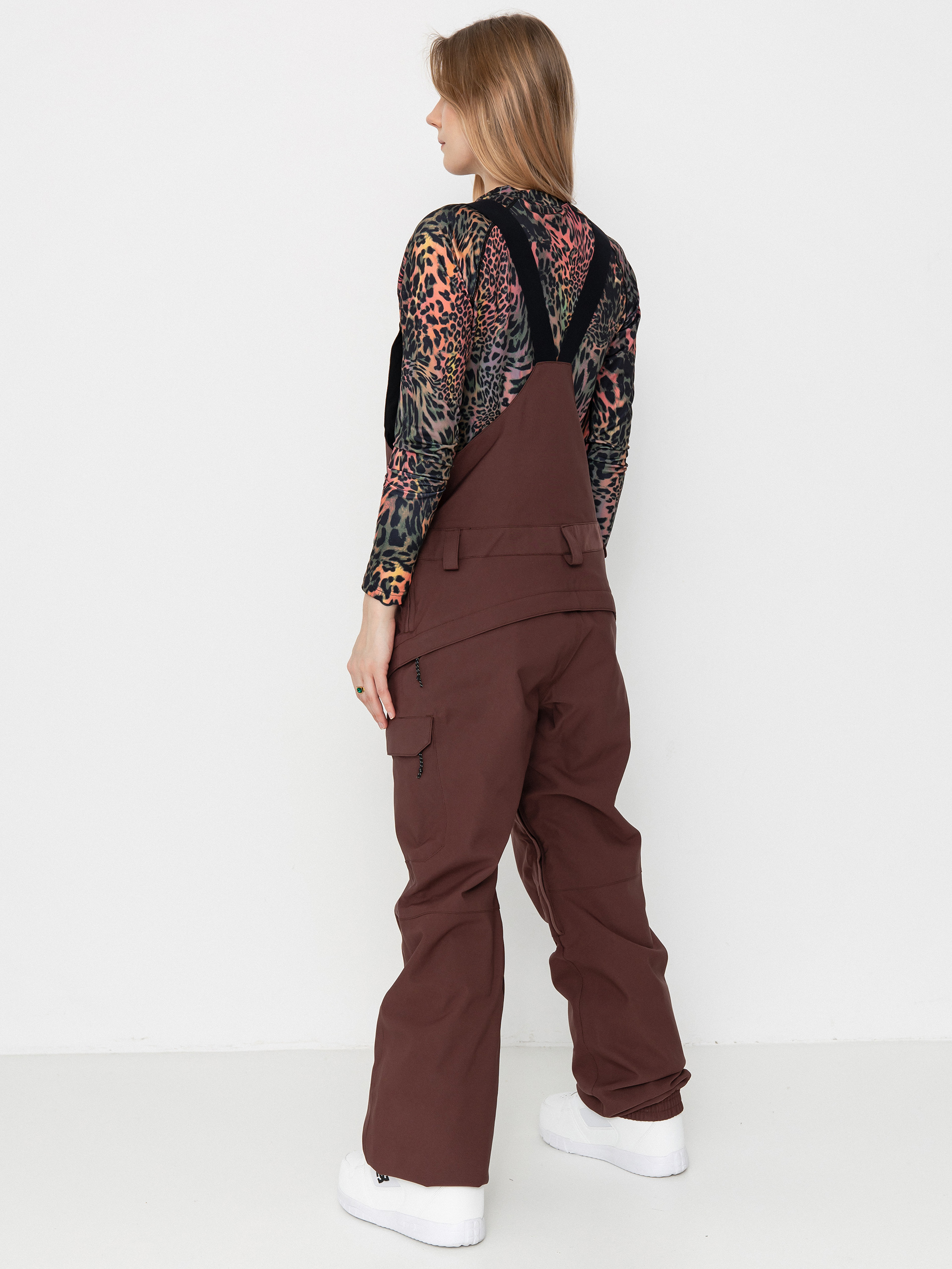 Damskie Spodnie snowboardowe Volcom Creston 3D Stretch Bib Overall (mahogany)