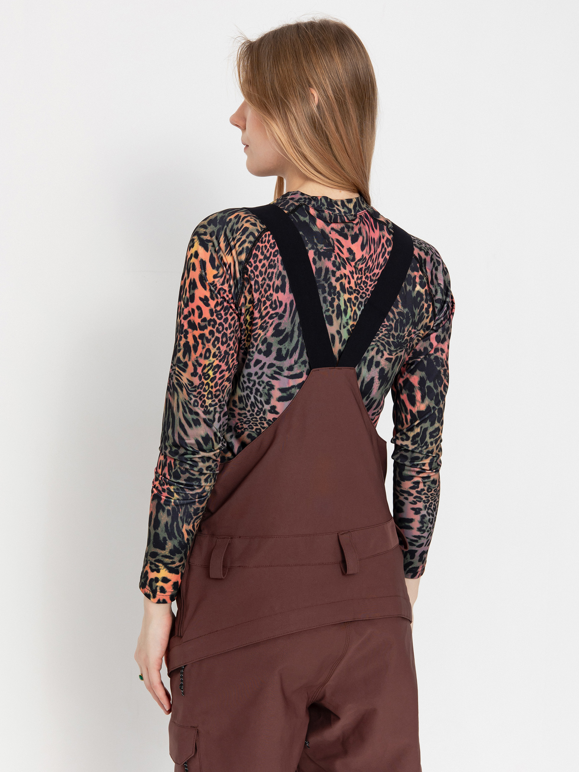 Damskie Spodnie snowboardowe Volcom Creston 3D Stretch Bib Overall (mahogany)