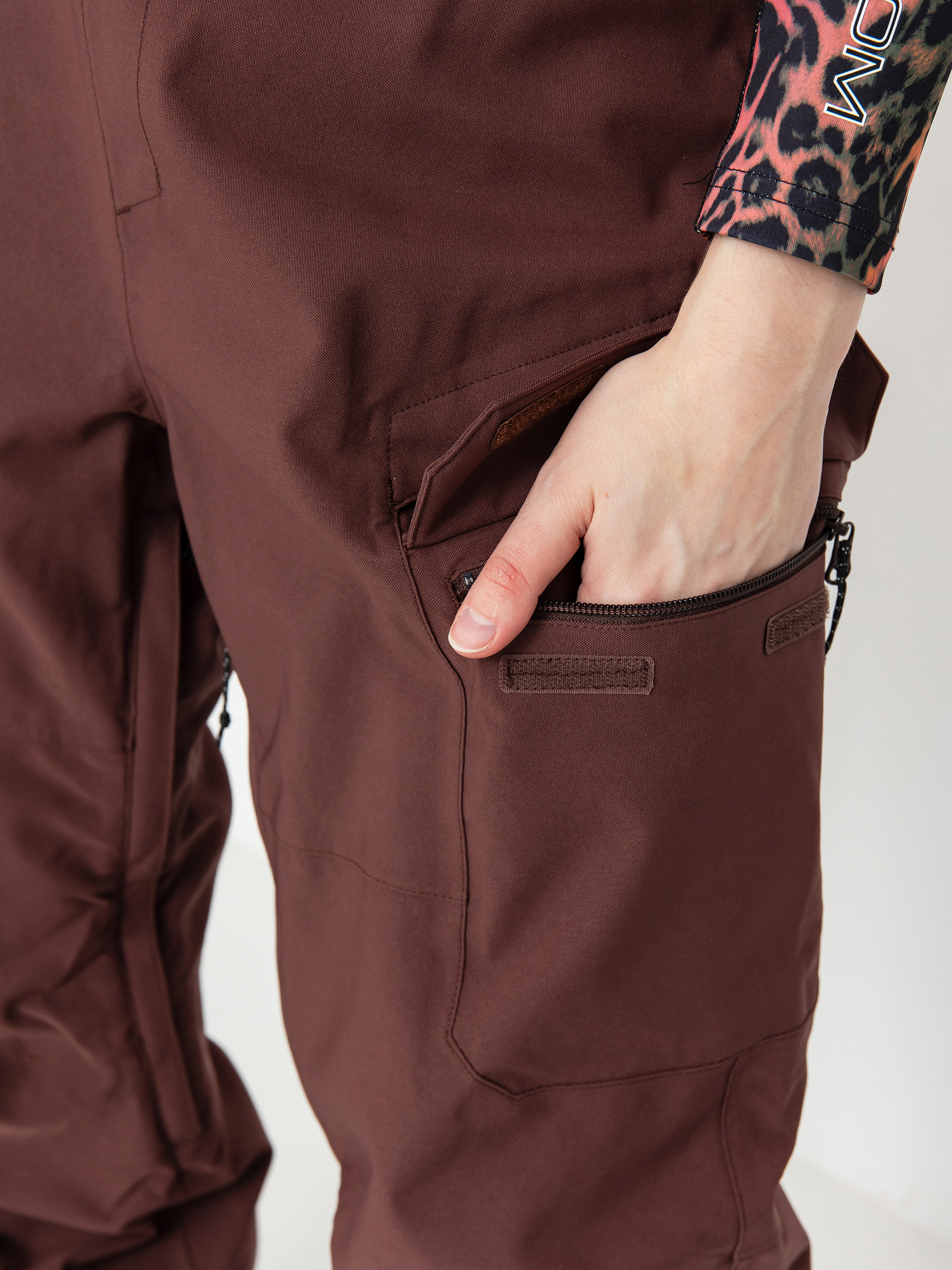 Damskie Spodnie snowboardowe Volcom Creston 3D Stretch Bib Overall (mahogany)