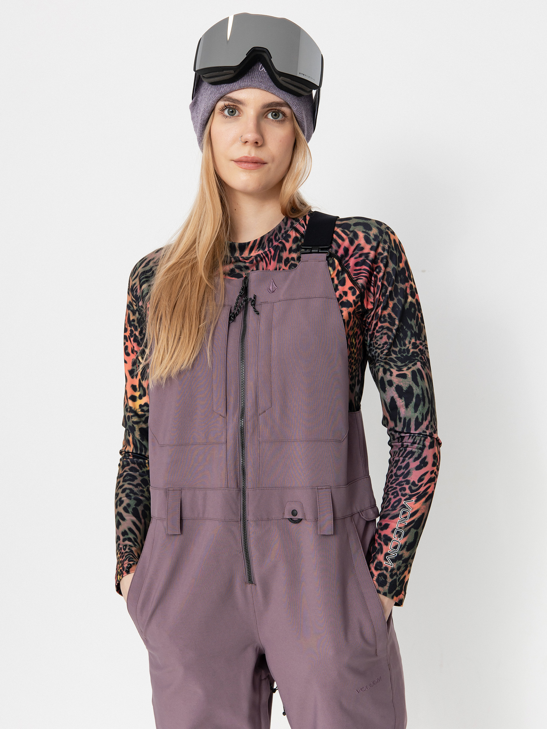 Damskie Spodnie snowboardowe Volcom Swift Bib Overall (dusty lavender)
