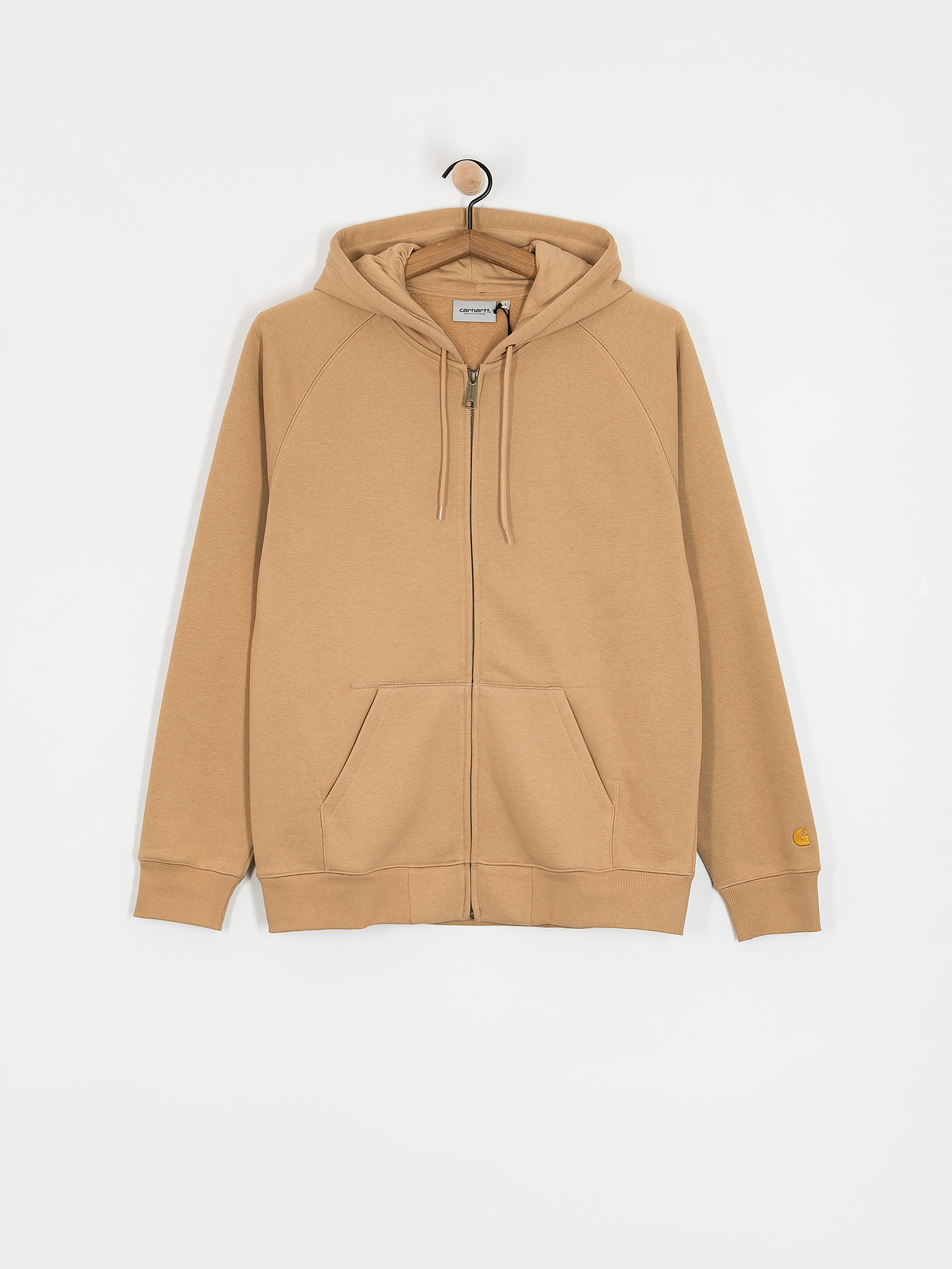 Bluza z kapturem Carhartt WIP Chase ZHD (dusty h brown/gold)