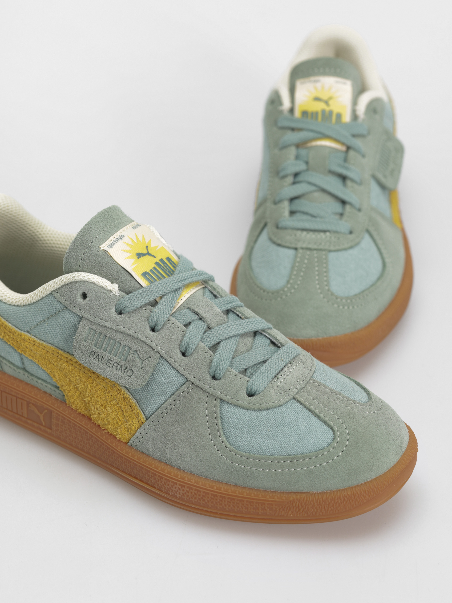 Buty Puma Palermo Weathered (green moon sunny yellow)