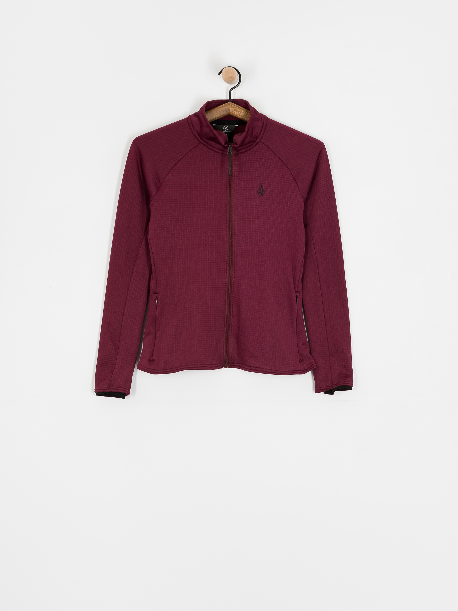 Damska Bluza aktywna Volcom Gridlock Full Zip (burgundy)