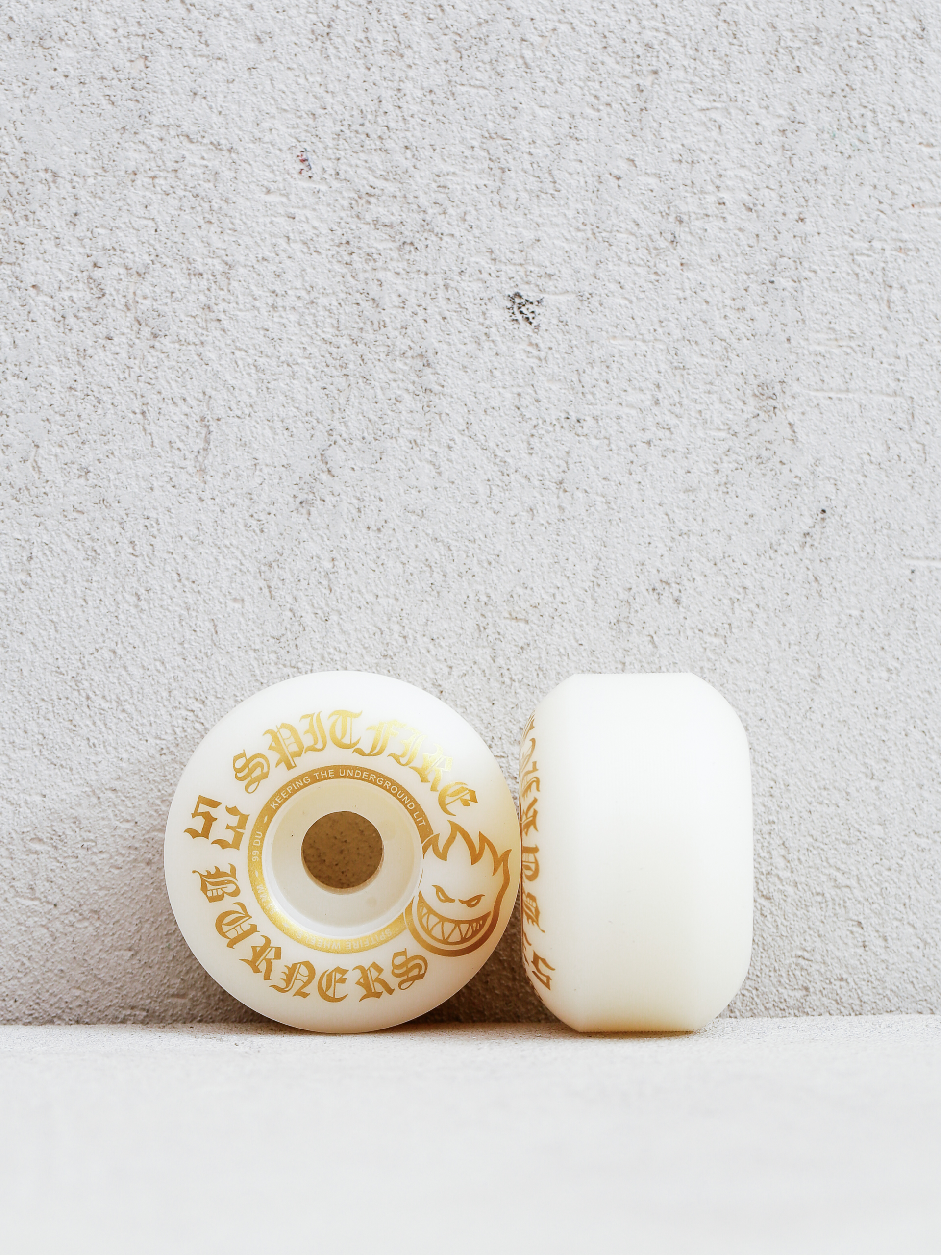 Kółka Spitfire 99D Burners (white/gold)