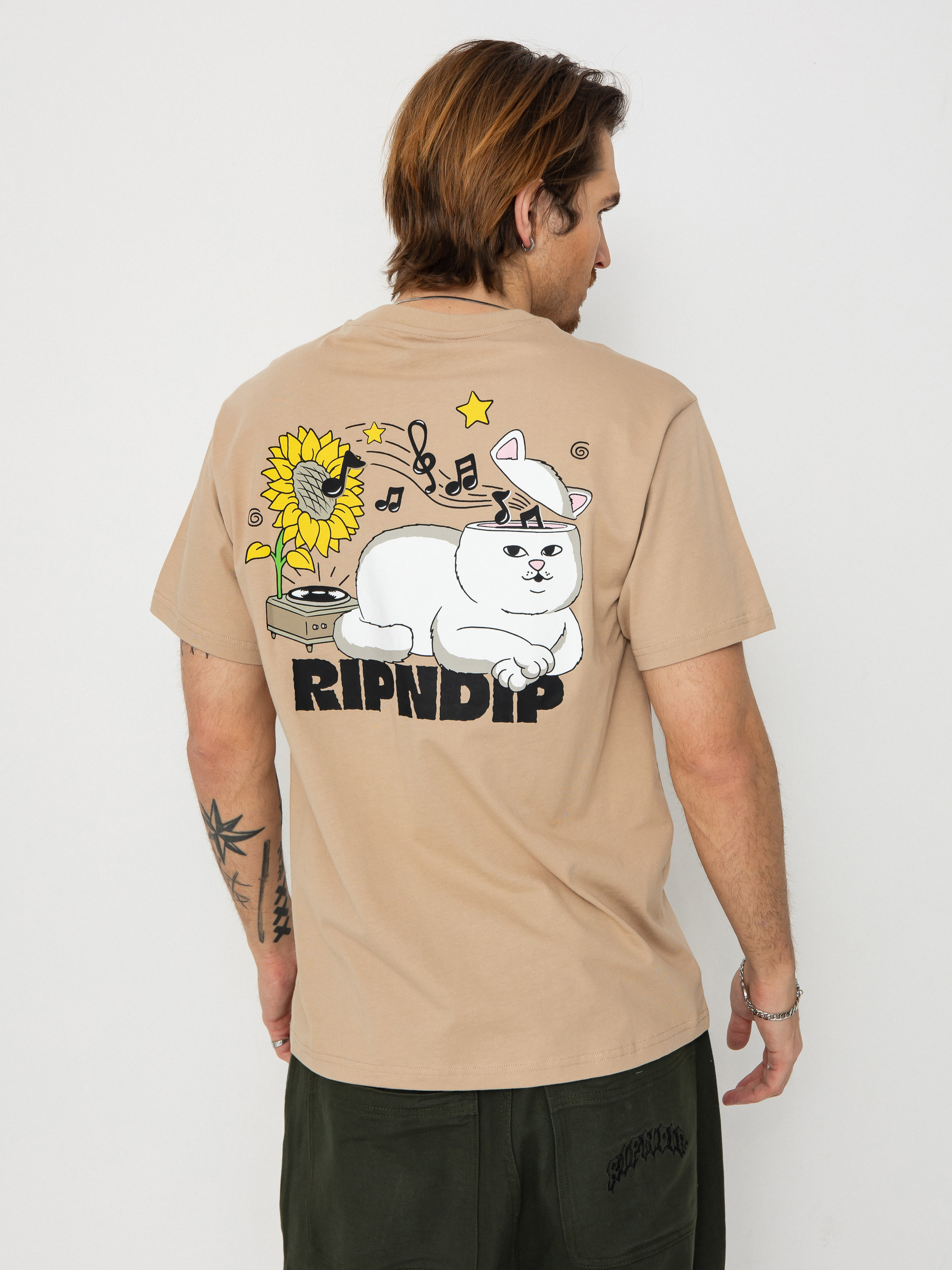 T-shirt RipNDip No Music No Life (almond)