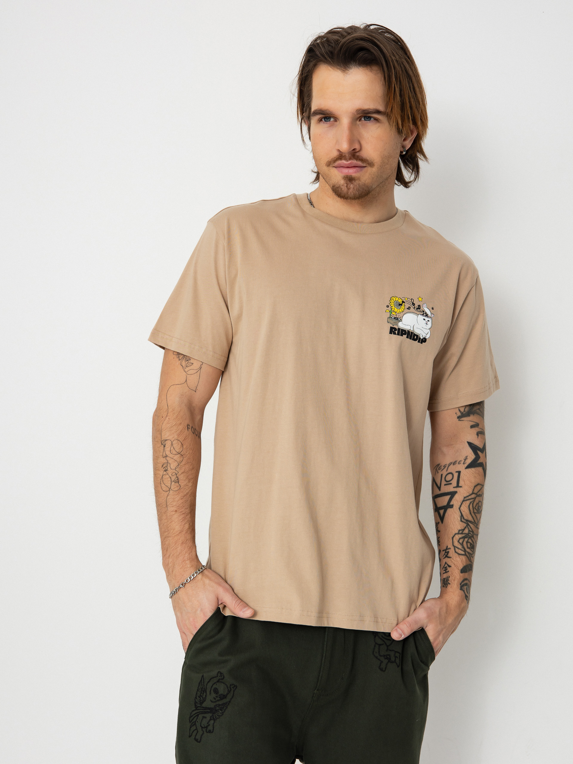 T-shirt RipNDip No Music No Life (almond)