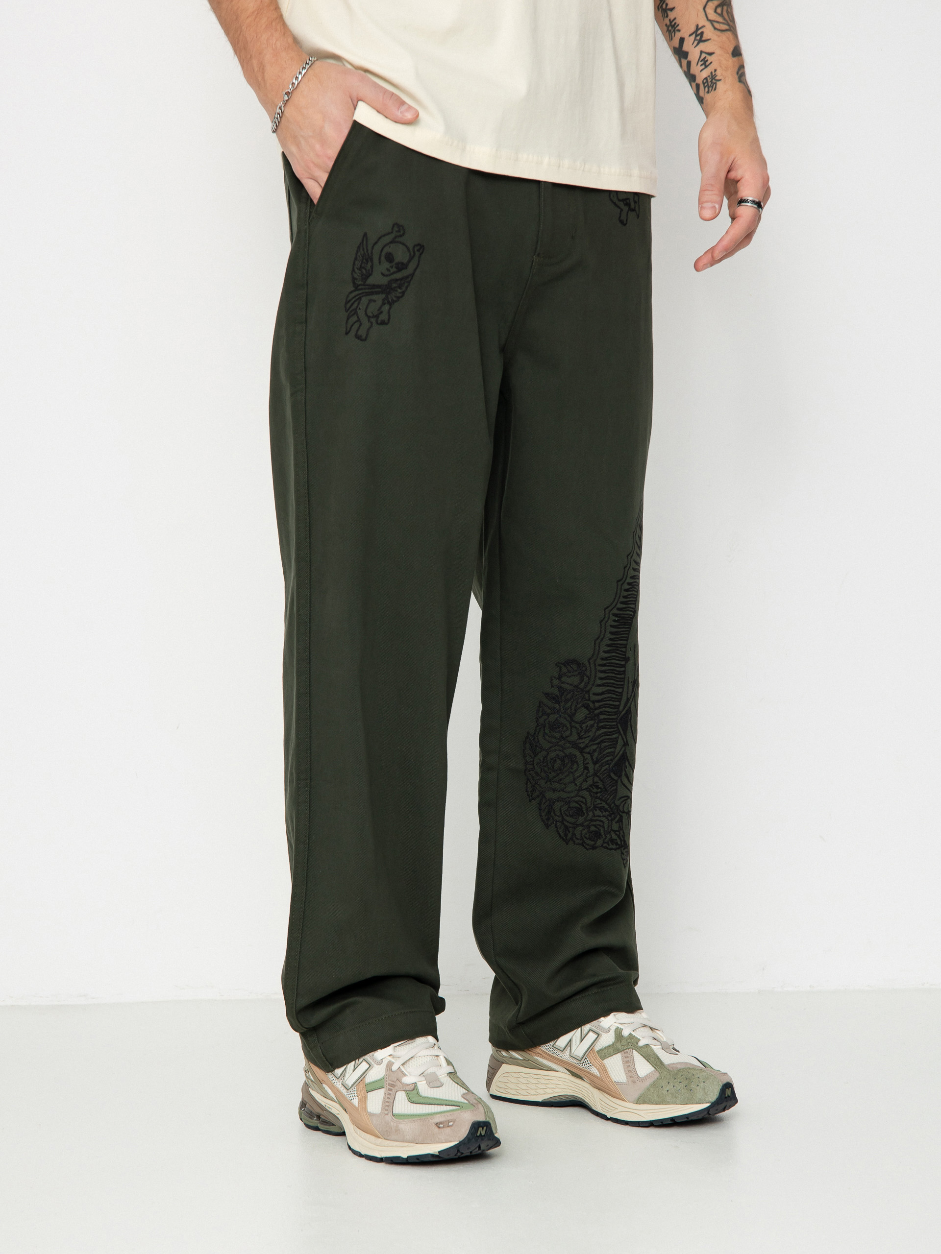 Spodnie RipNDip Mother Nerm Twill (dark olive)