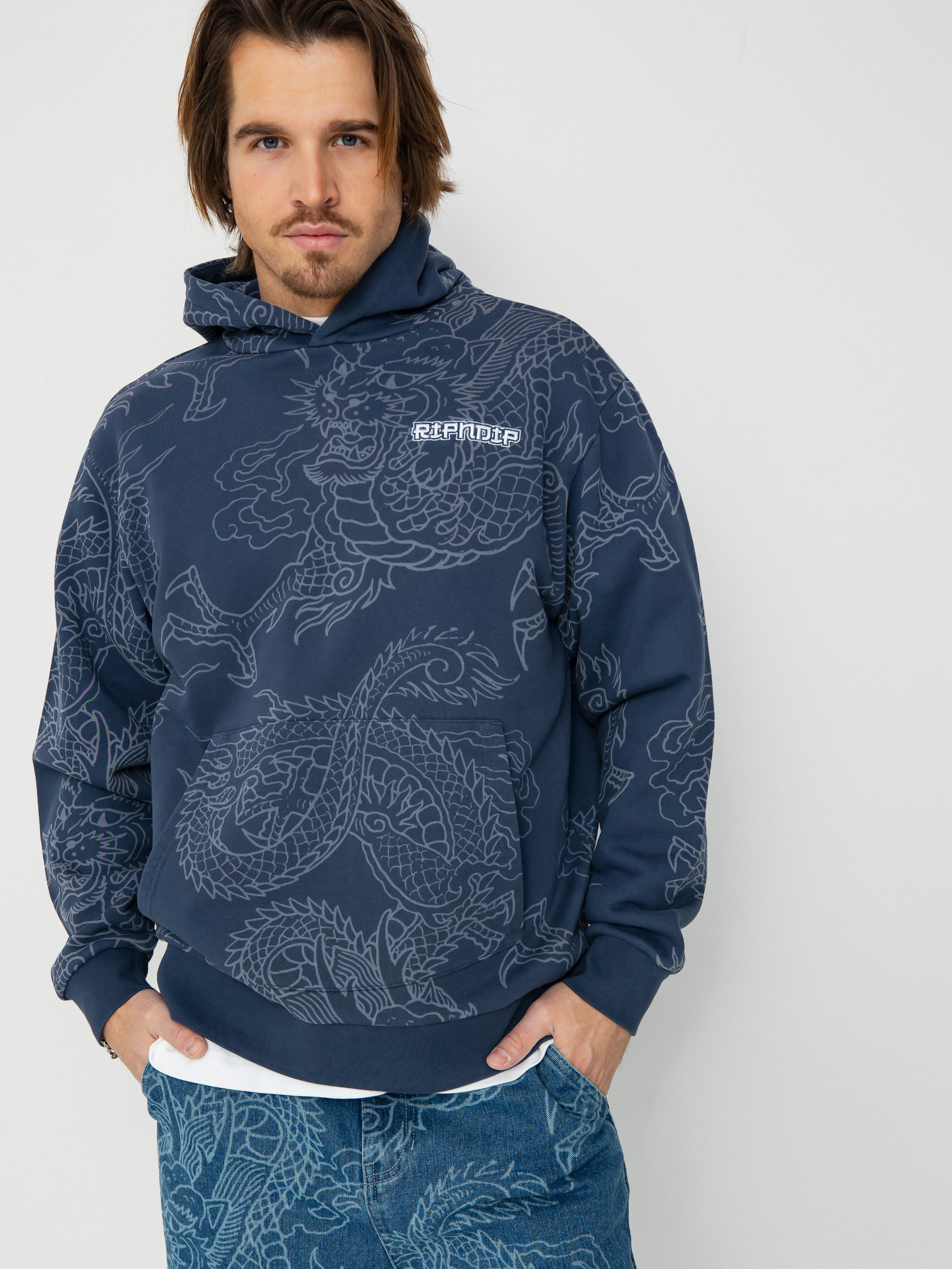 Bluza z kapturem RipNDip Haku HD (navy)