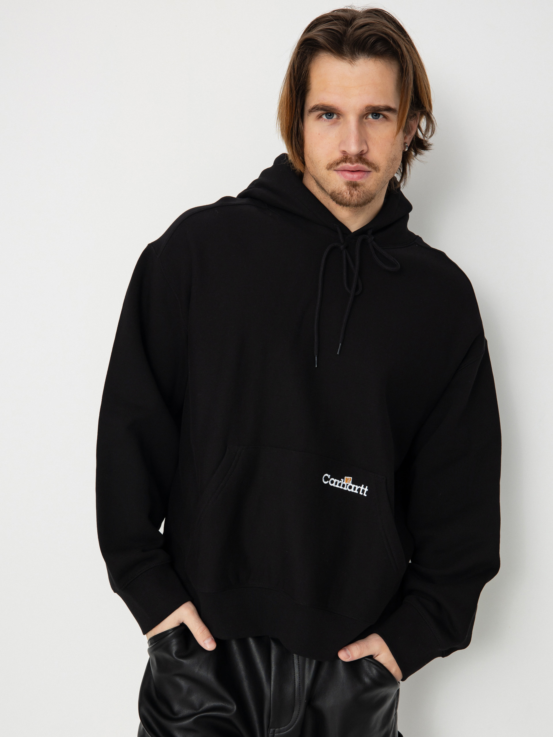 Bluza z kapturem Carhartt WIP Label Script HD (black)